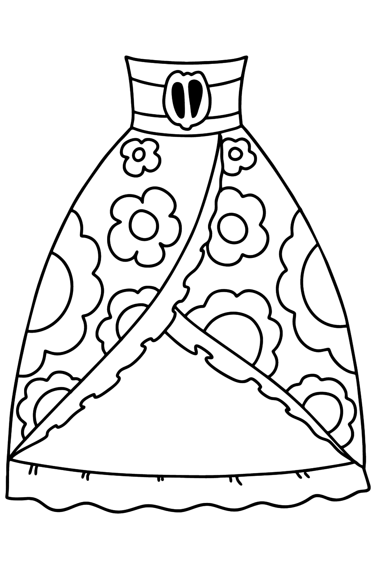 Coloring page with skirt - Coloring Pages for Kids