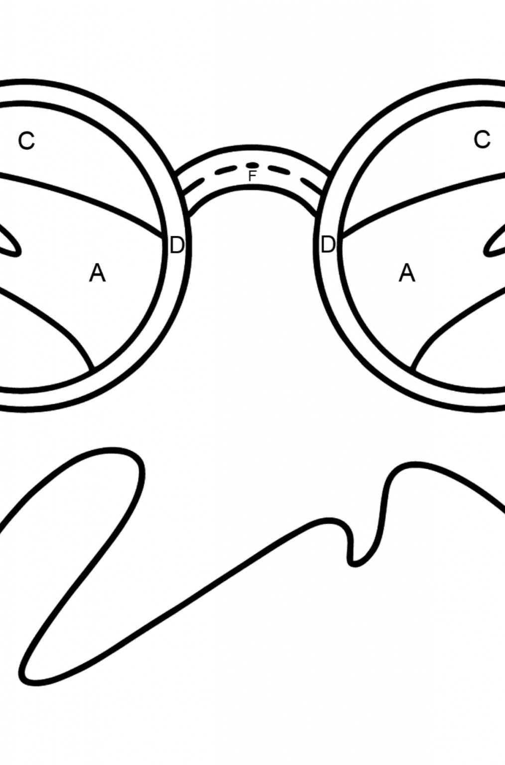 Sun glasses coloring page ♥ Online, and Print for Free!