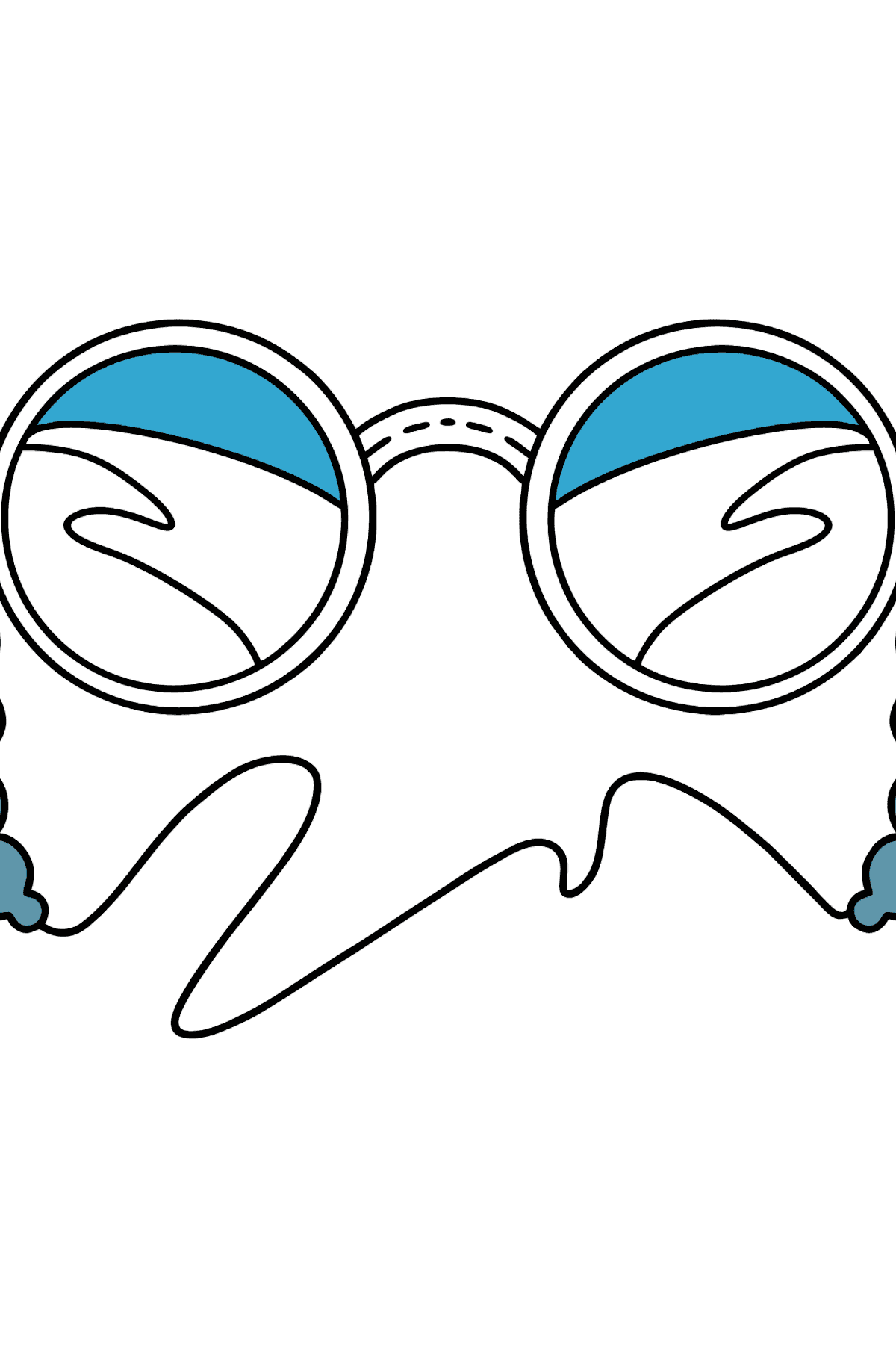Розмальовка Сонцезахисні окуляри - Розмальовки для дітей