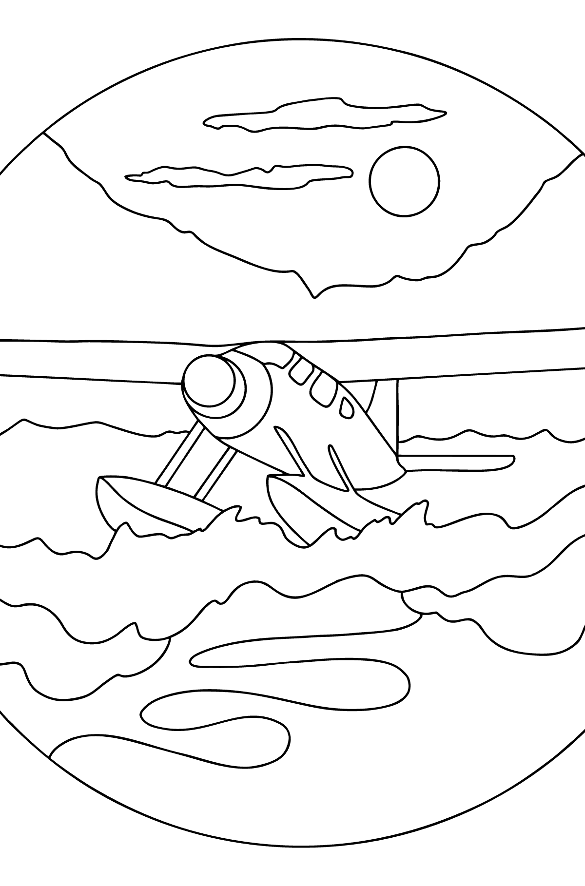 Coloring Page - A Hydroplane - Coloring Pages for Children