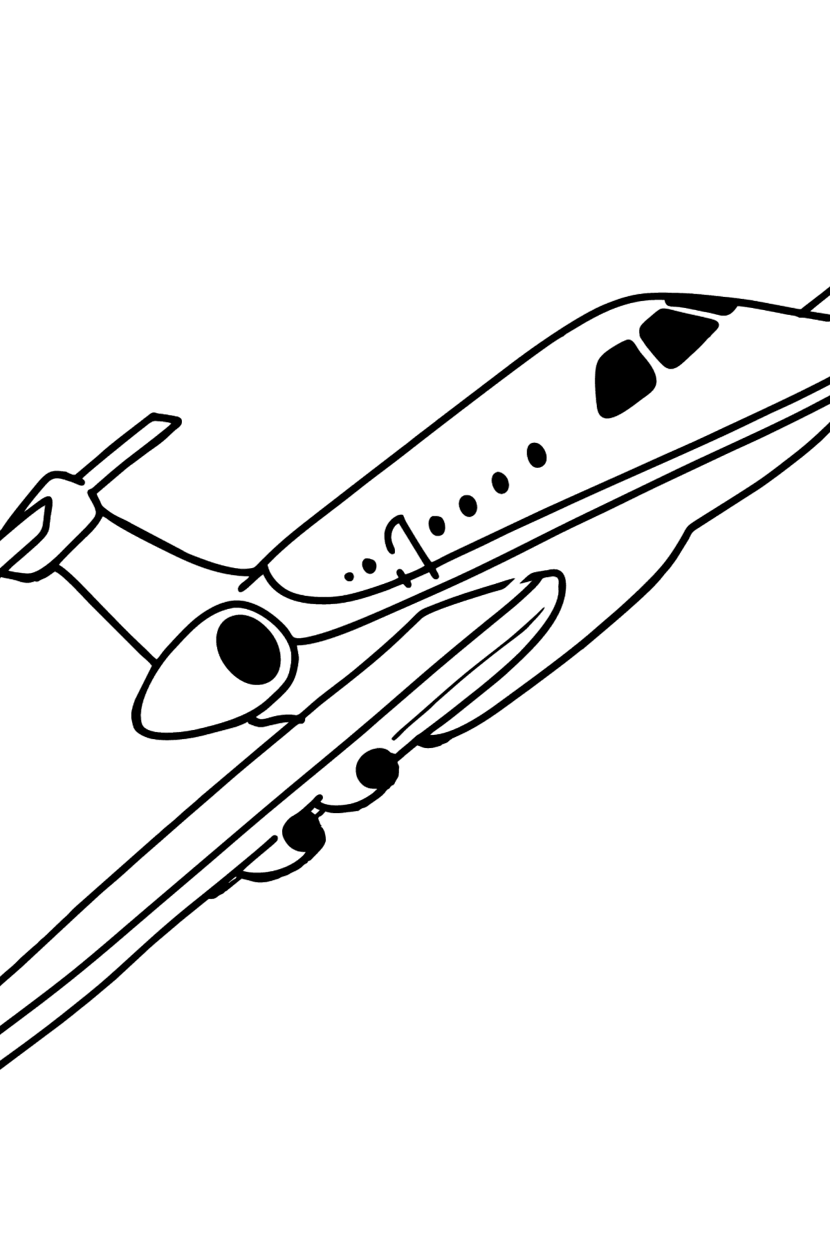 Desen de colorat avion airbus - Desene de colorat pentru copii