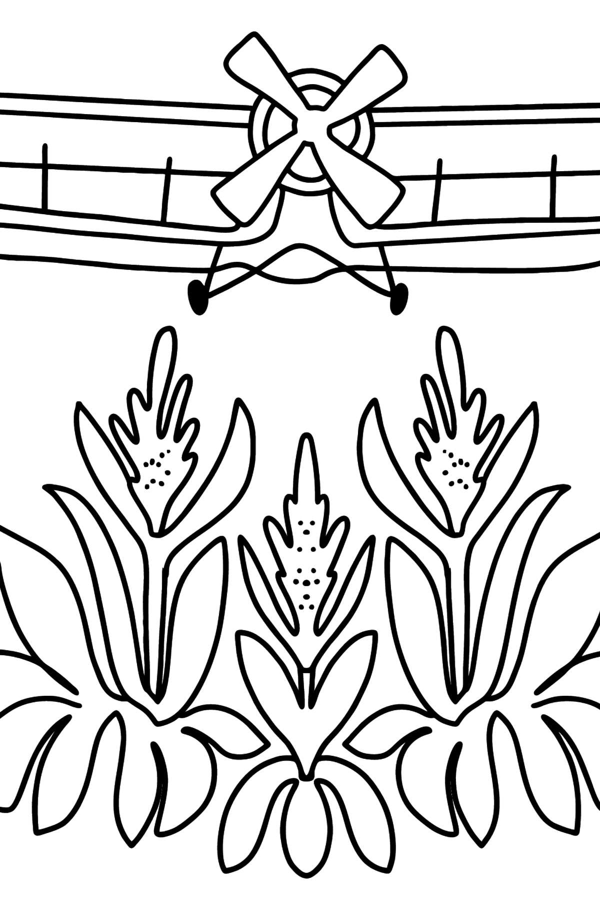 Agricultural plane coloring page - Coloring Pages for Kids