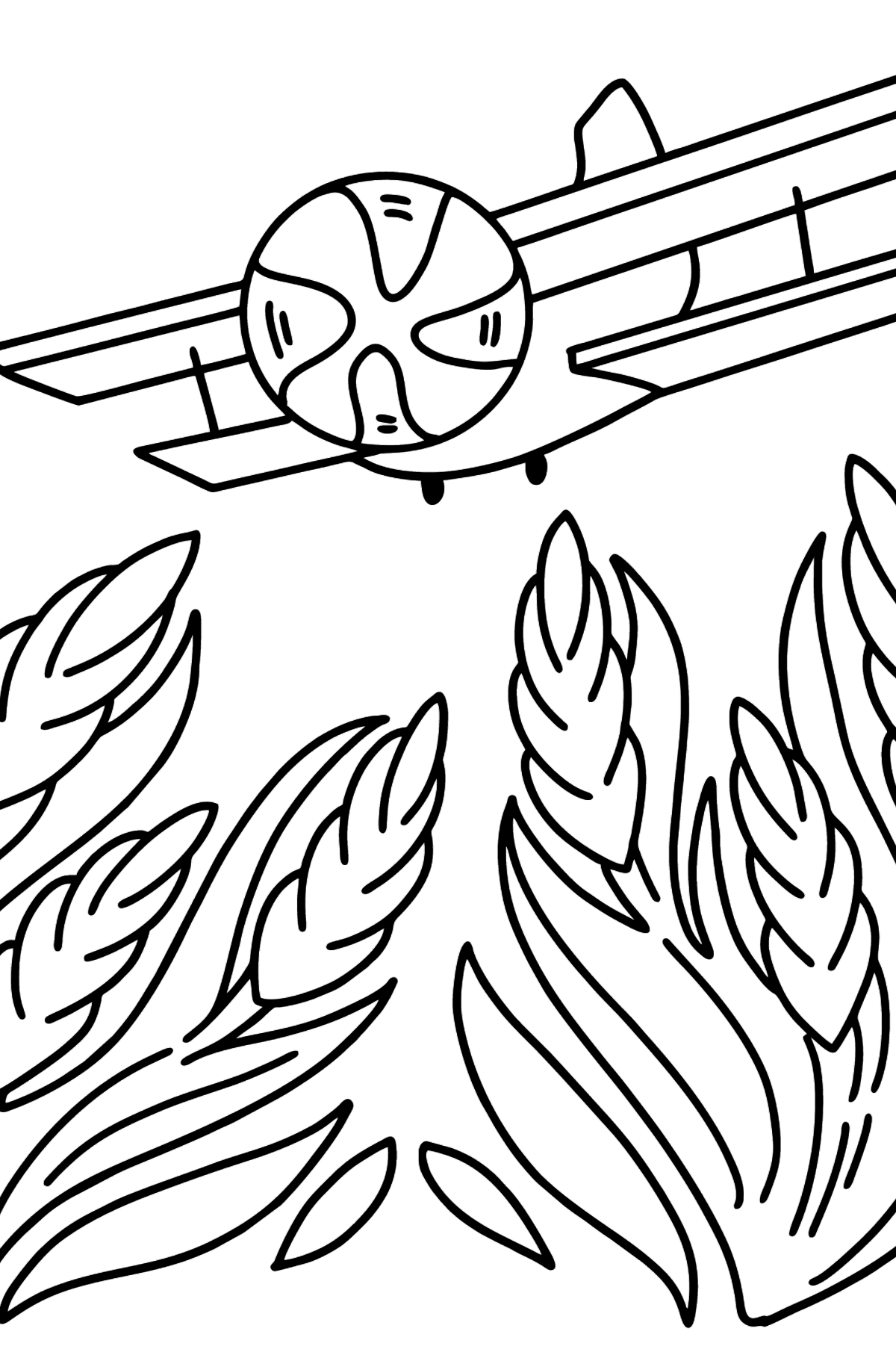 Airplane AN-2 coloring page - Coloring Pages for Kids
