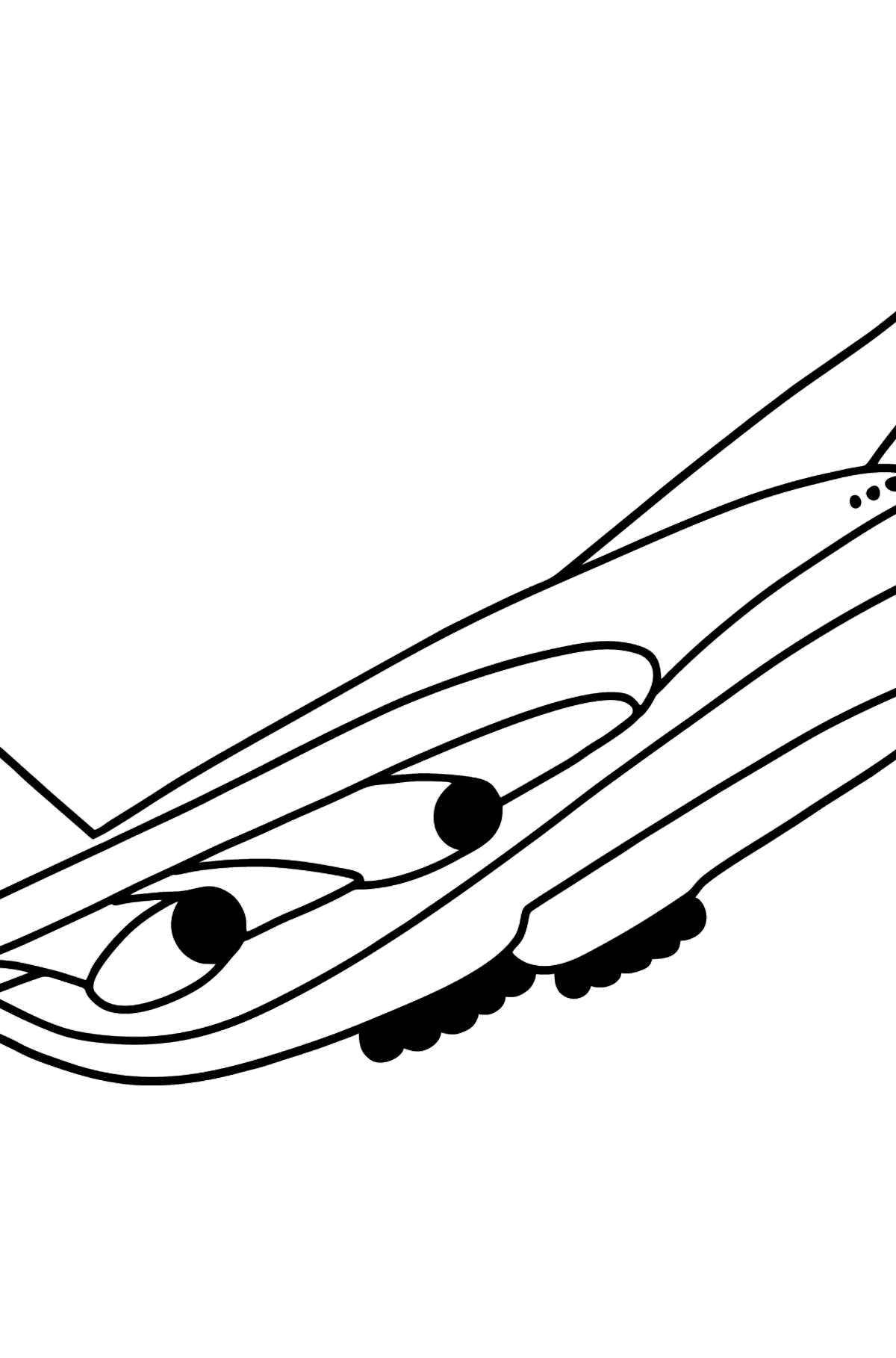 Tegning til fargelegging Boeing 747 - Tegninger til fargelegging for barn