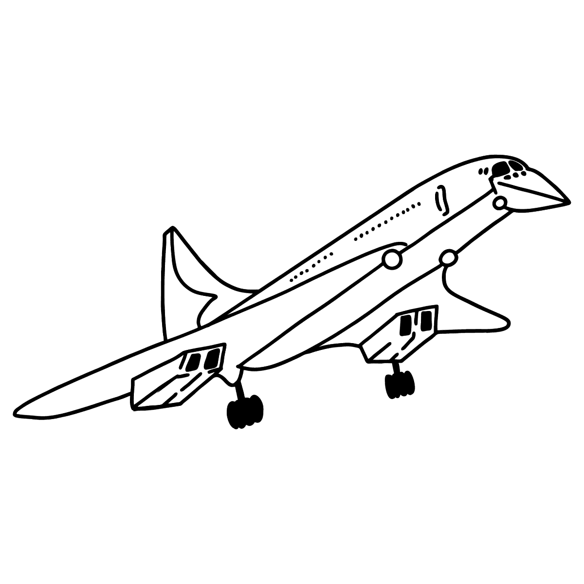 Самолет Конкорд раскраска