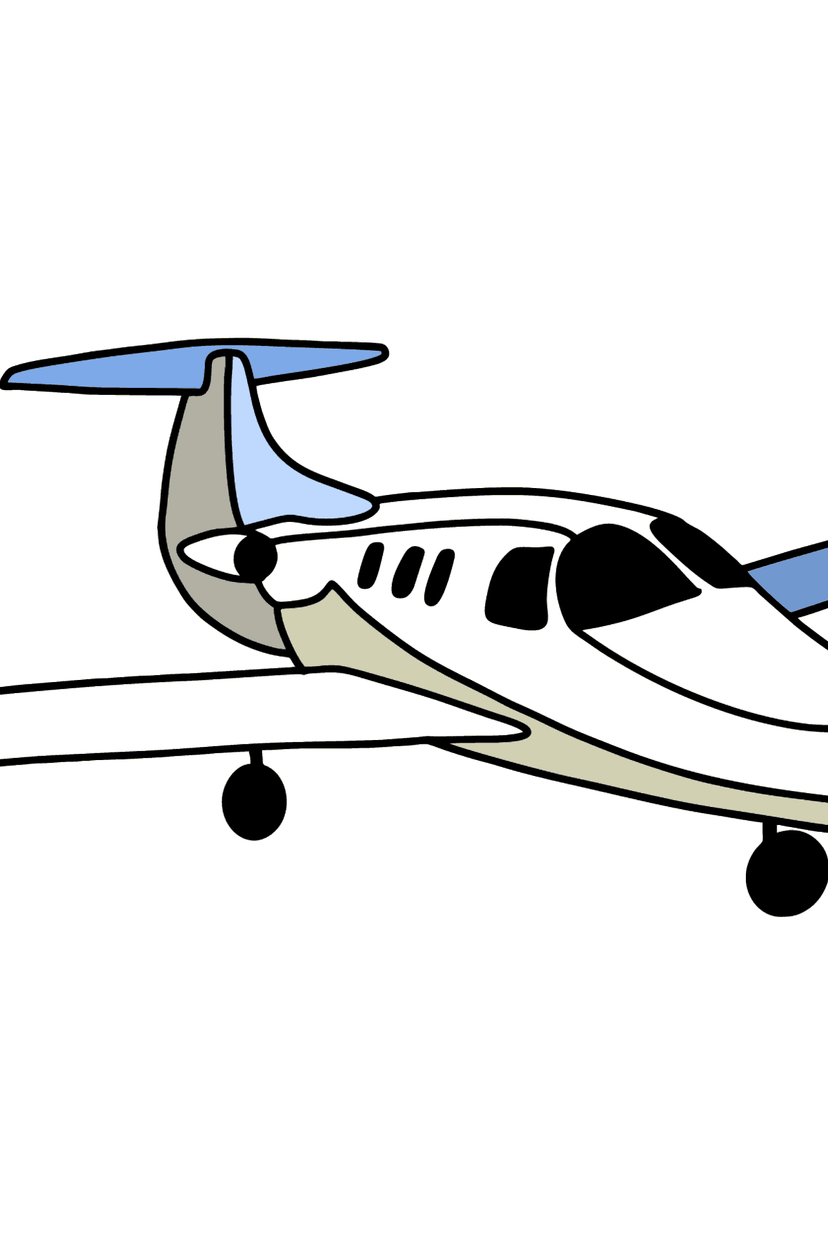 Airplane Private Jet coloring page - Coloring Pages for Kids