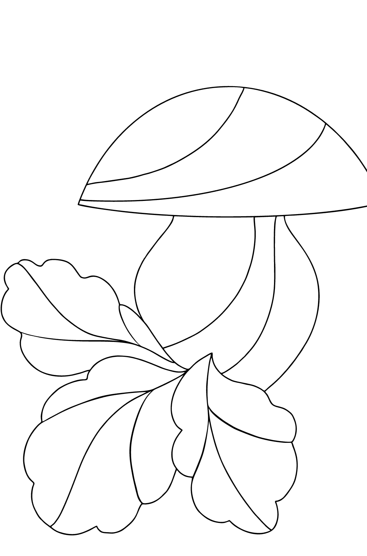 Розмальовки осінь - гриби в лісі - Розмальовки для дітей