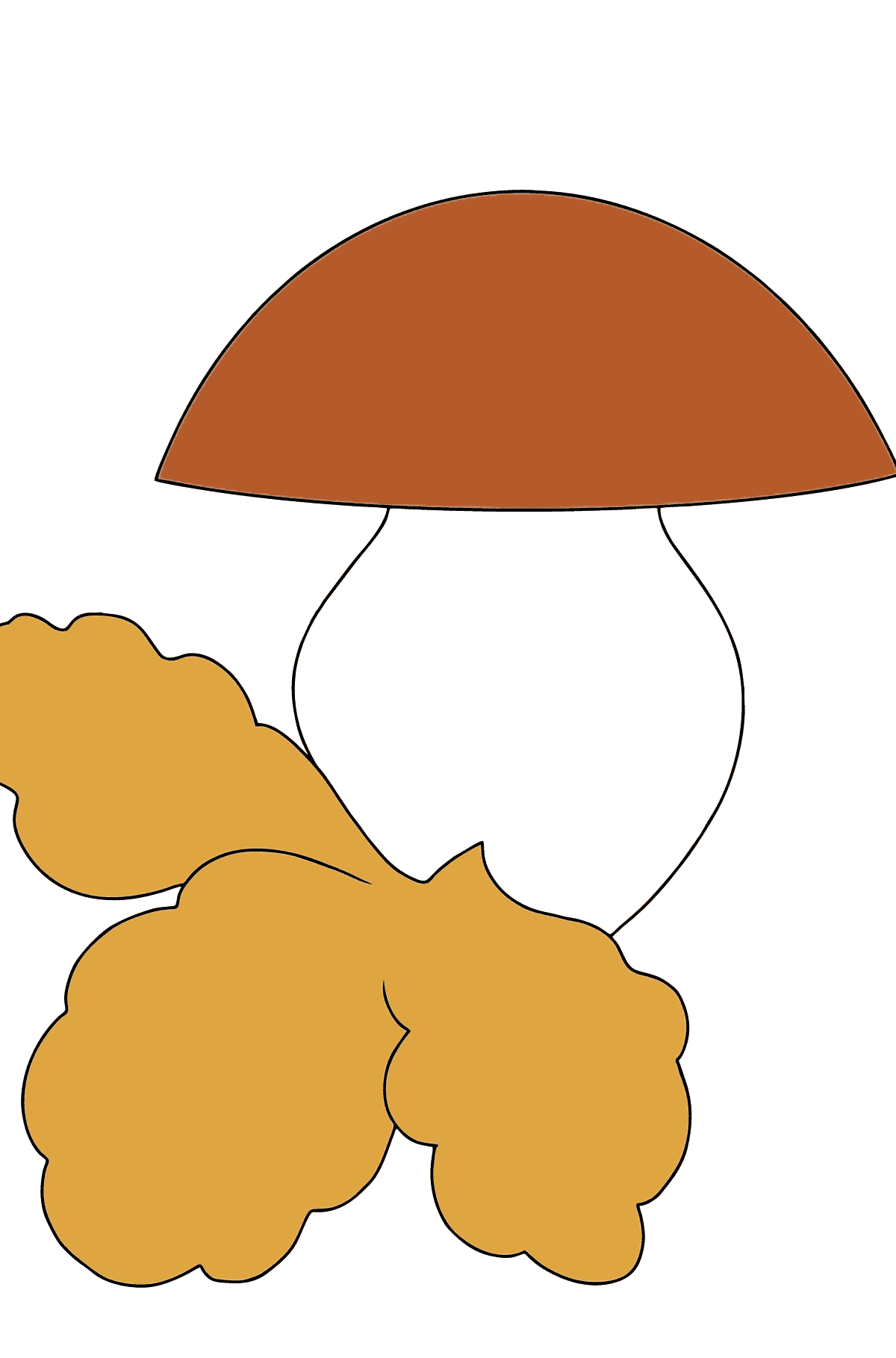 Autumn Colouring Page - Mushrooms in the Forest - Coloring Pages for Kids