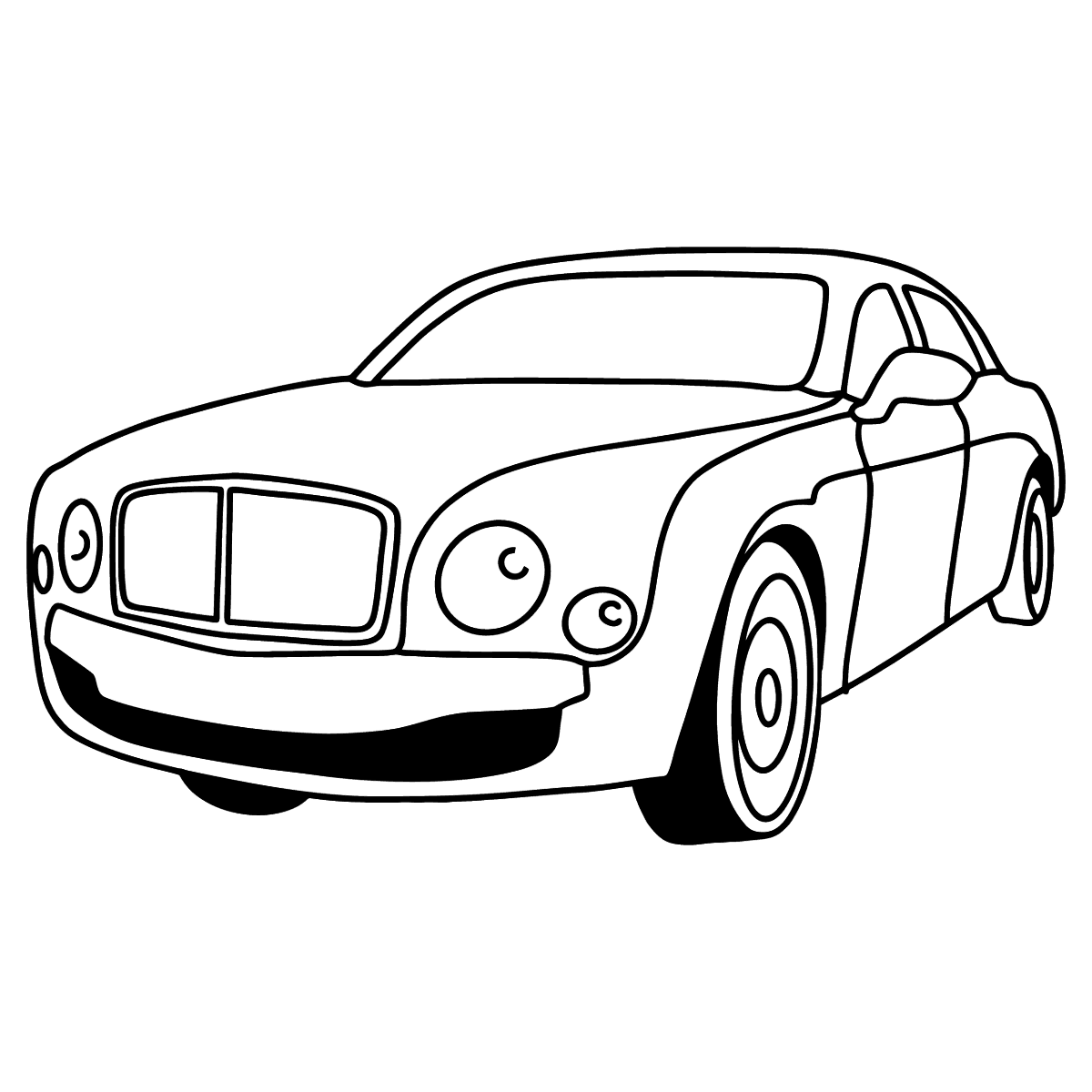 Bentley Coloring Pages Cars Printable Car Drawing Pdf Mustang Gt Ford ...