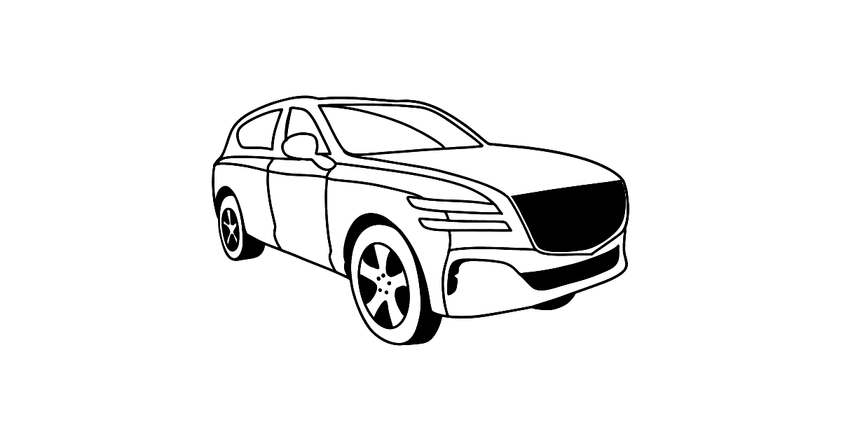 Dibujo de coche Genesis para colorear - Imprime y en Línea Gratis