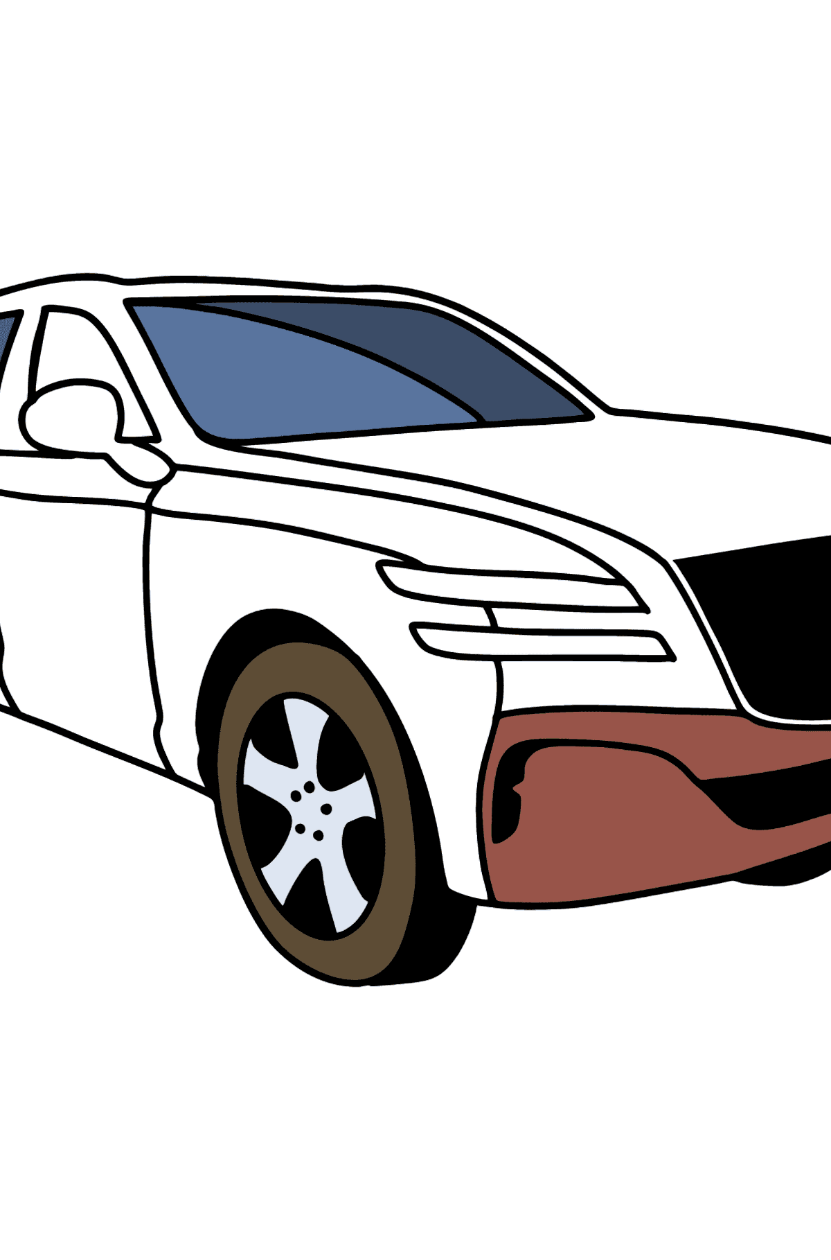 Tegning til farvning Genesis bil - Tegninger til farvelægning for børn