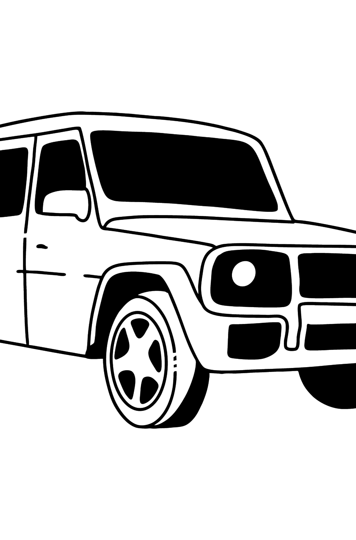 Boyama sayfası SUV - Boyamalar çocuklar için