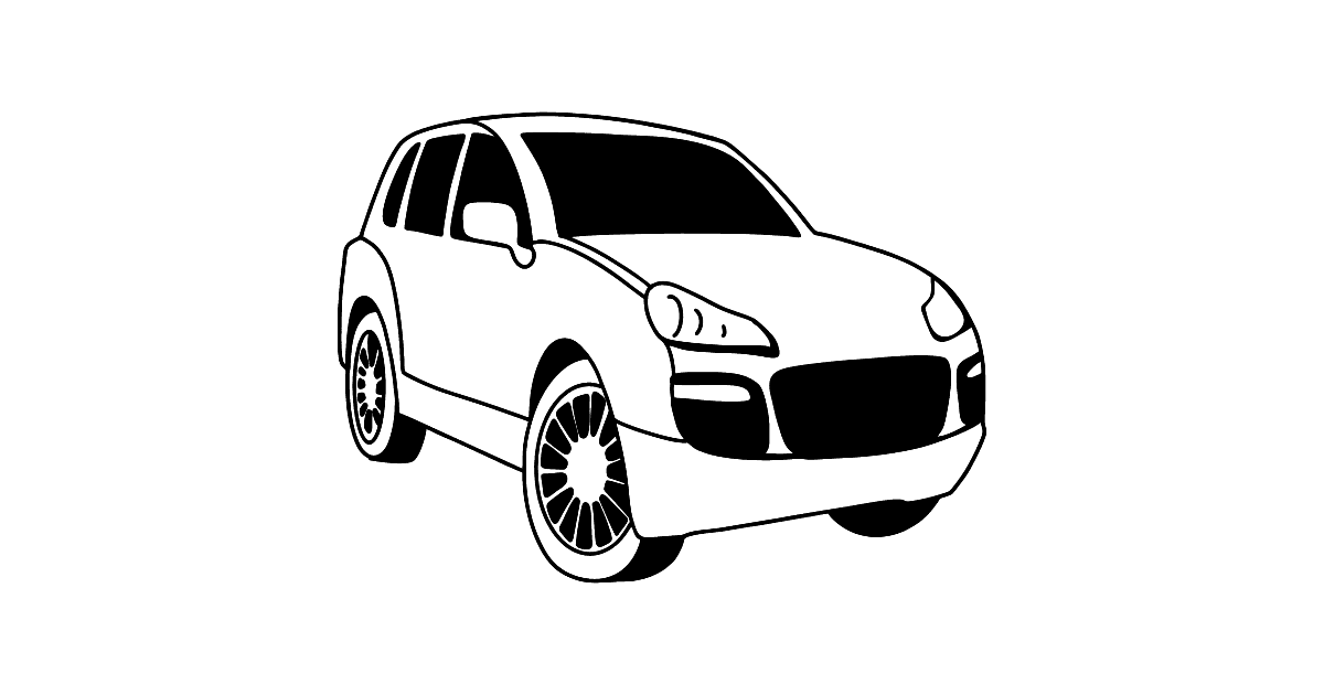 Coloriage Porsche Cayenne Crossover En Ligne Ou Imprimer