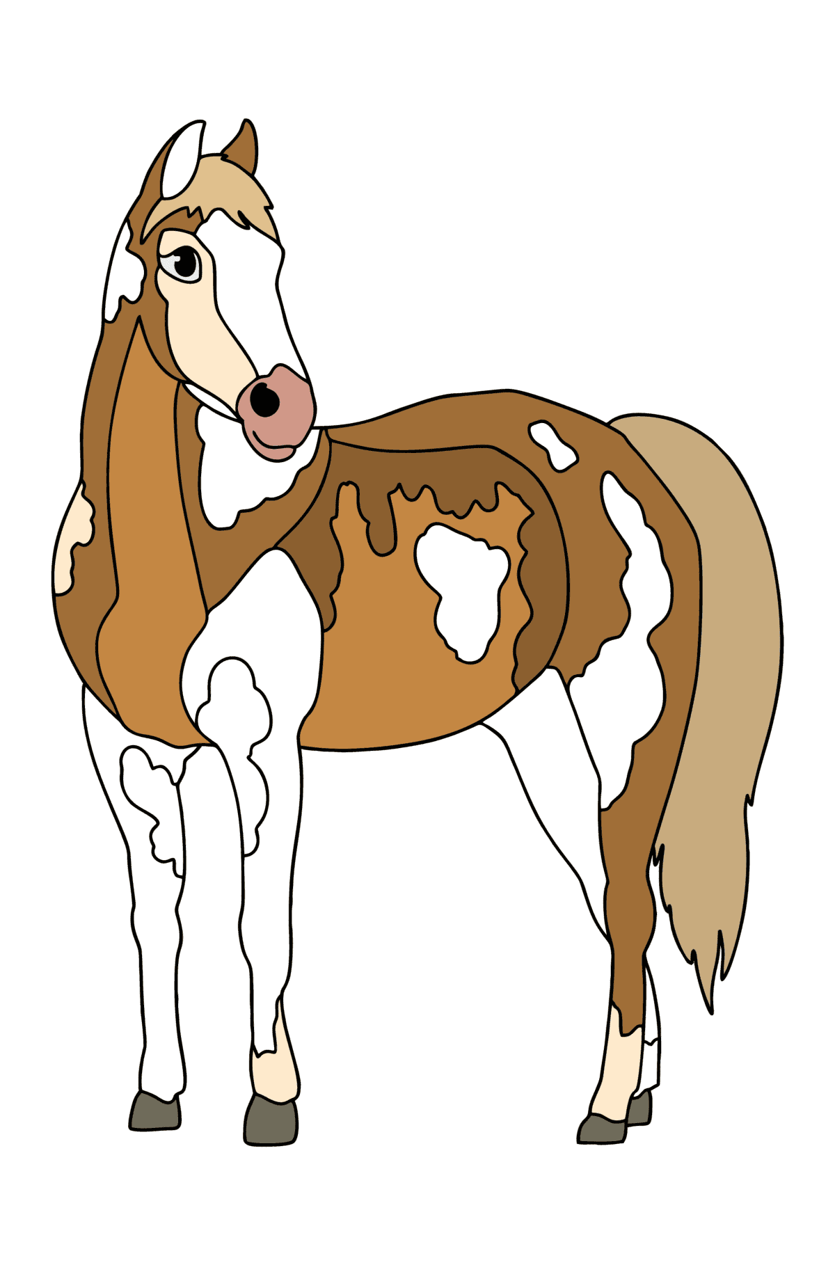 Раскраска Американская верховая лошадь - Картинки для Детей