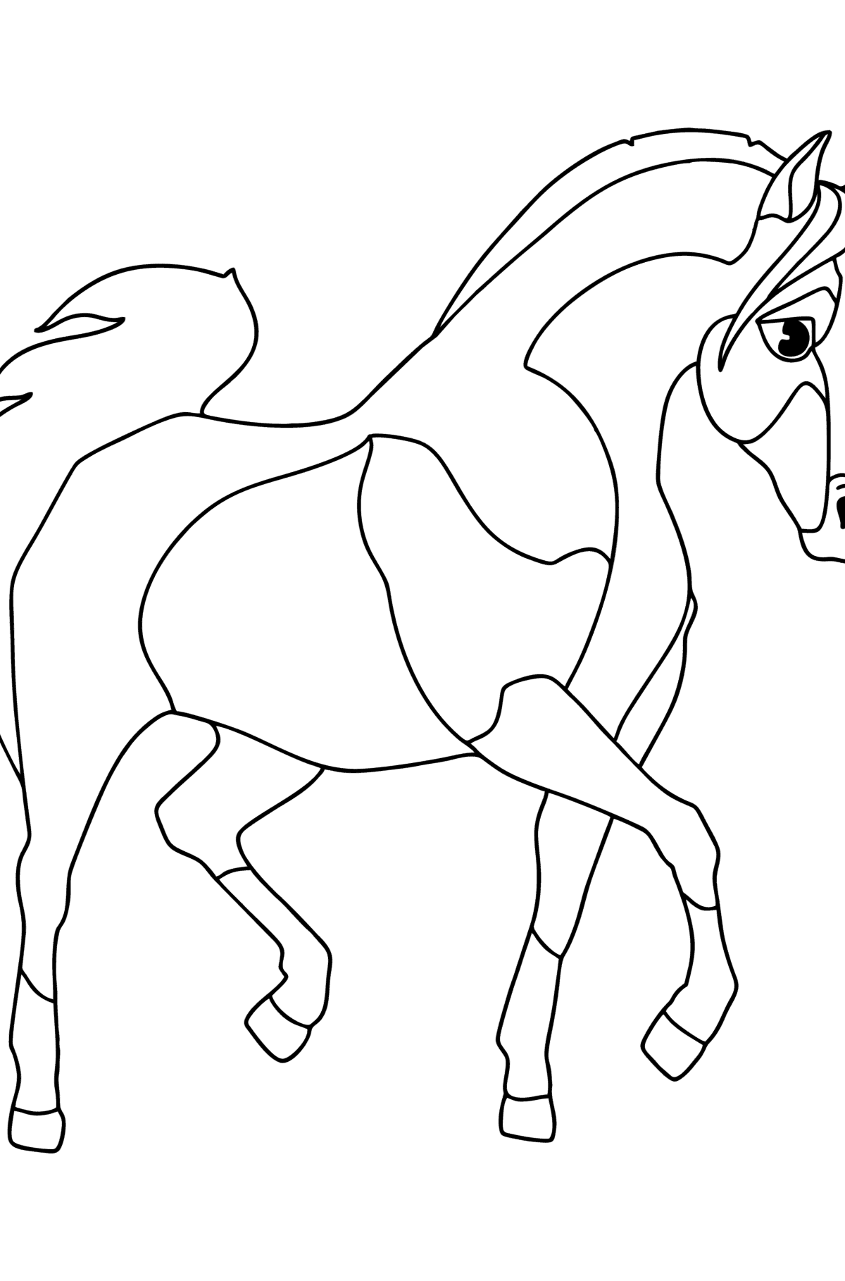 Värityskuva Arabialainen hevonen - Värityskuvat lapsille