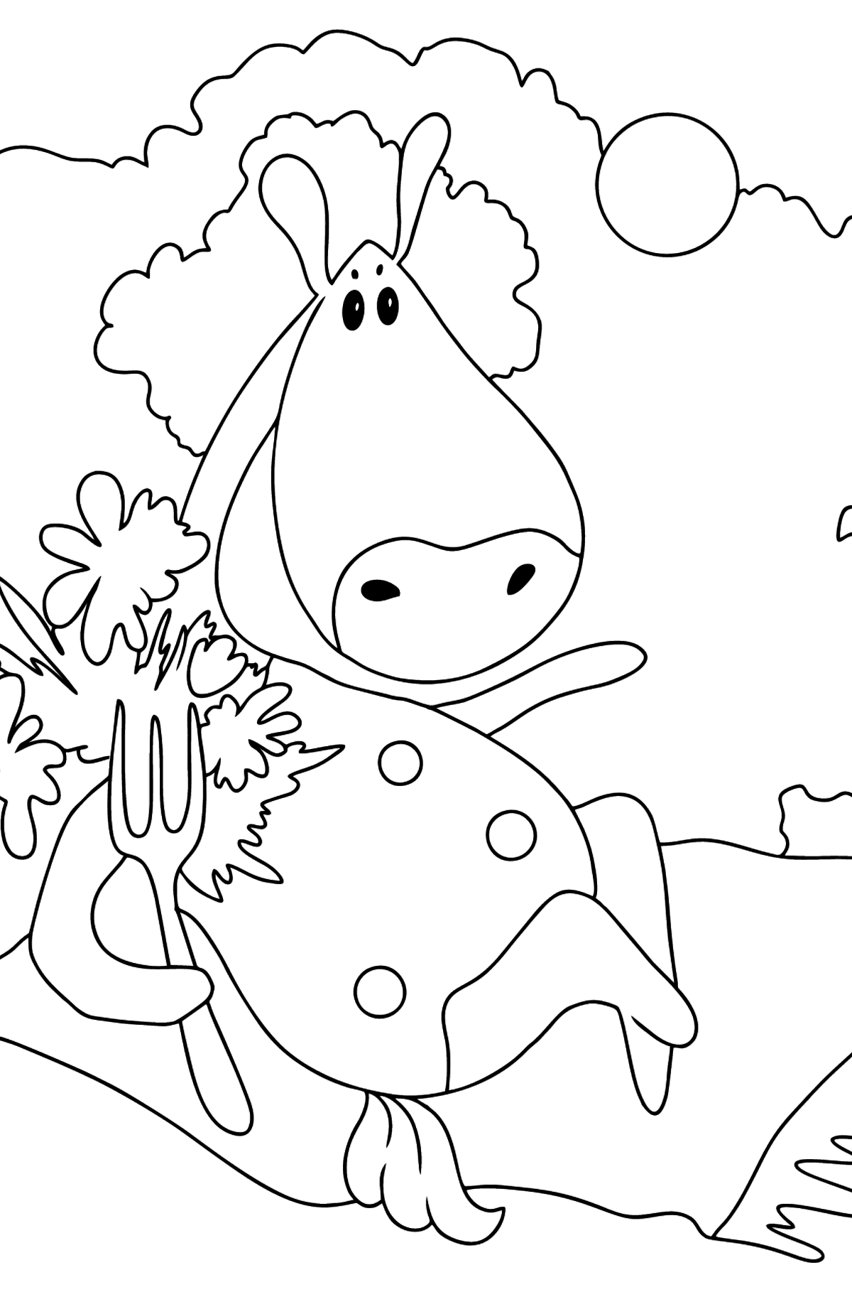Coloring page magic horse - Coloring Pages for Kids