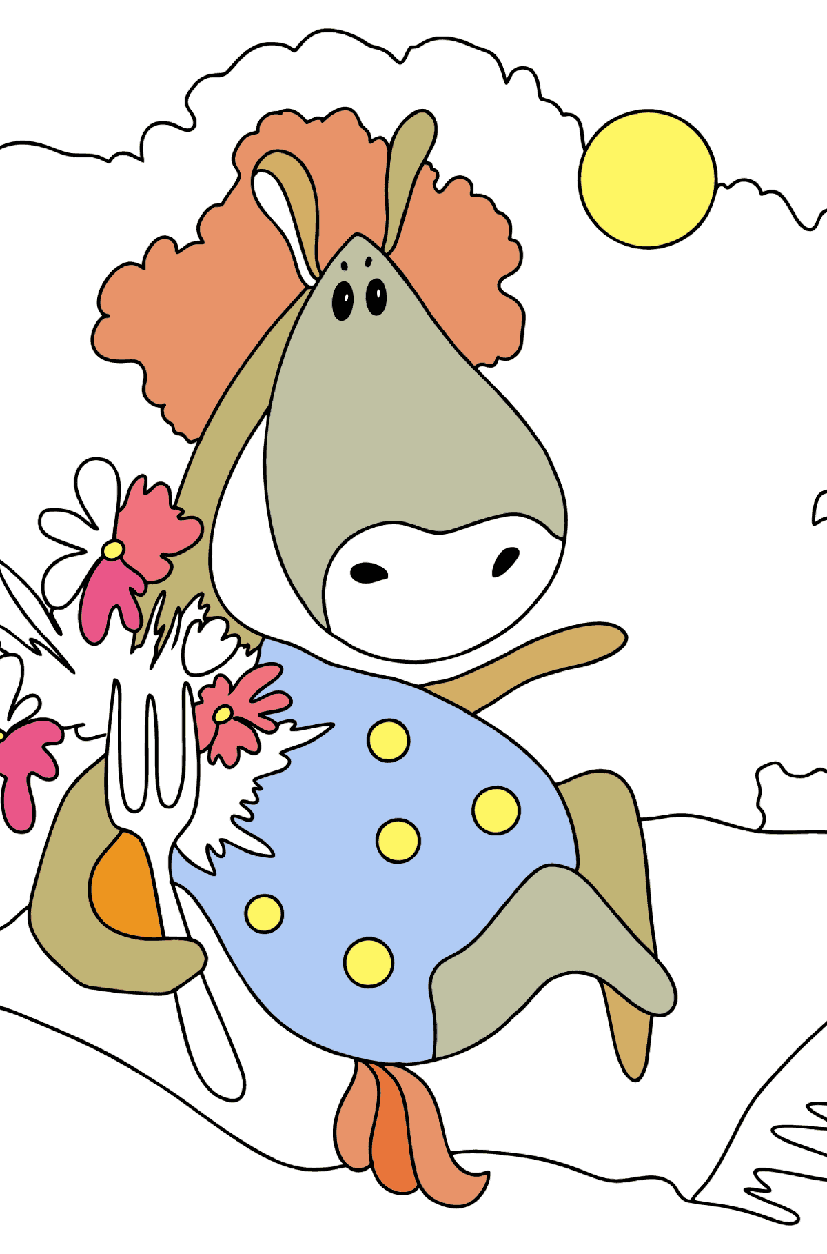 Desenho de cavalo mágico para colorir difícil - Imagens para Colorir para Crianças