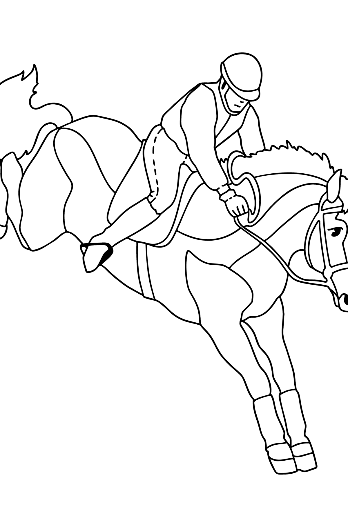 Раскраска Верховая езда - Картинки для Детей