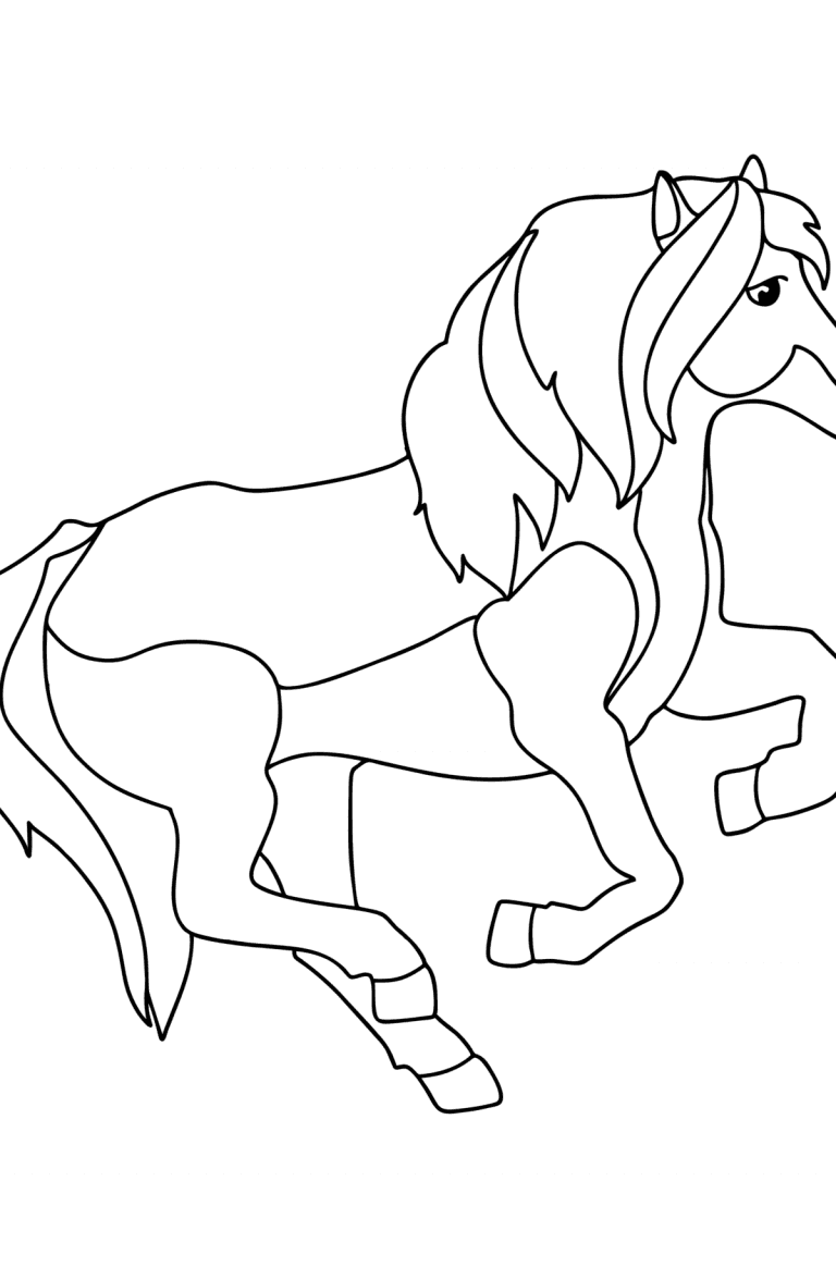 Horses Сoloring pages for Kids - Download, Print, and Color Online