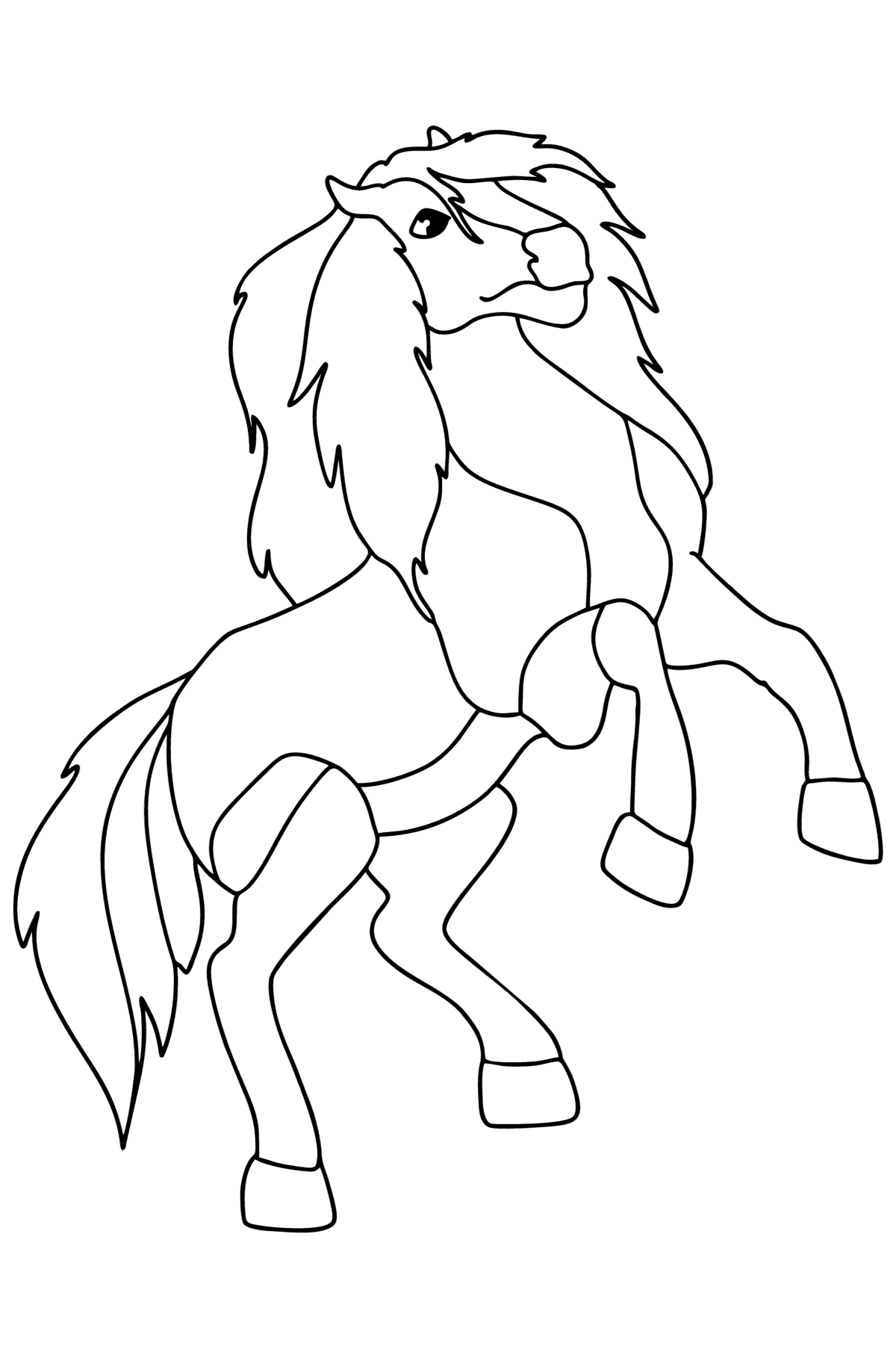 Young arab horse сoloring page - Coloring Pages for Kids