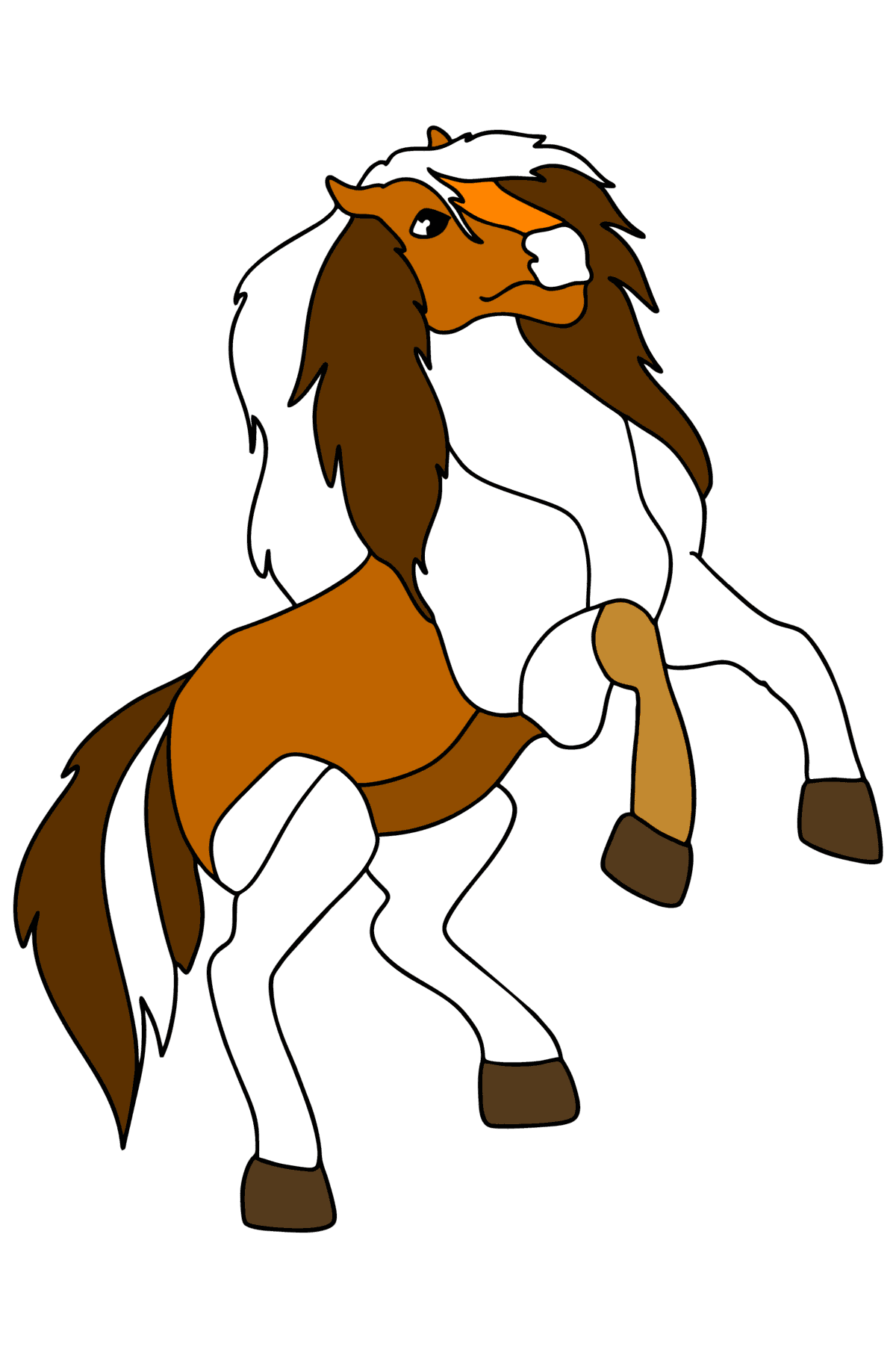 Раскраска Молодая арабская лошадь - Картинки для Детей