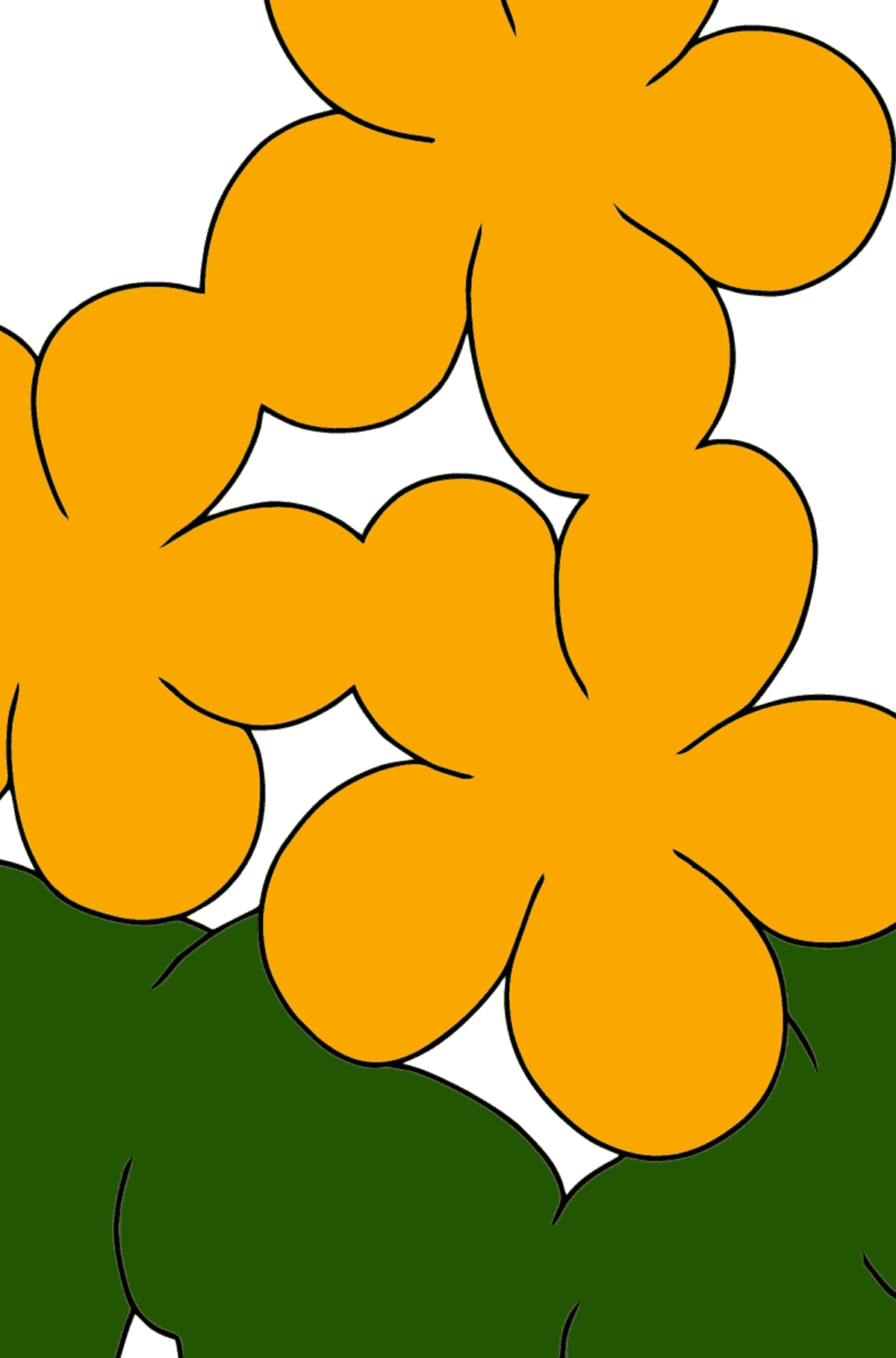 Desenho para colorir - primavera e primeiras flores - Colorir por Símbolos para Crianças