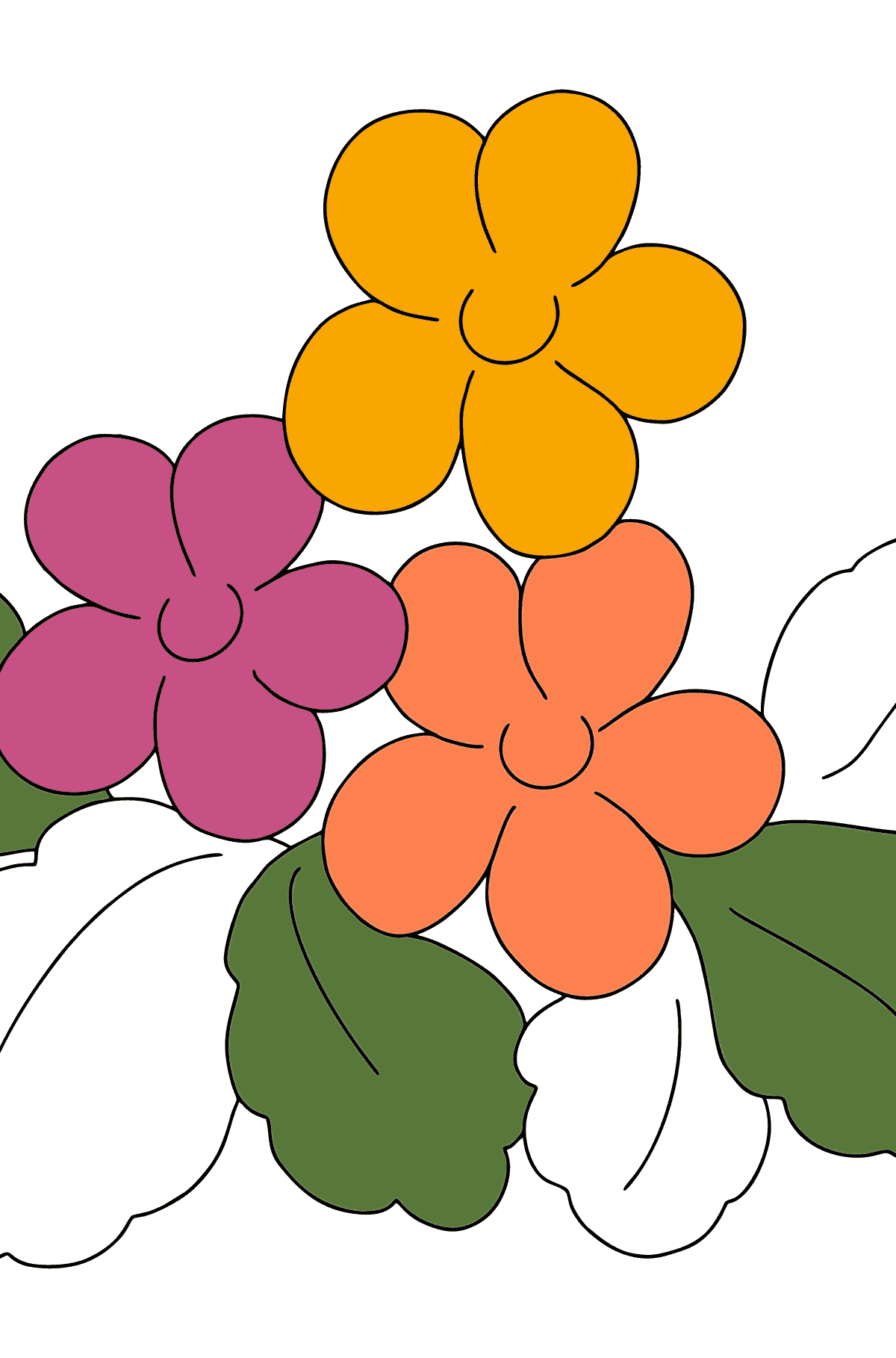 Tegning til fargelegging vår og blomster - Tegninger til fargelegging for barn