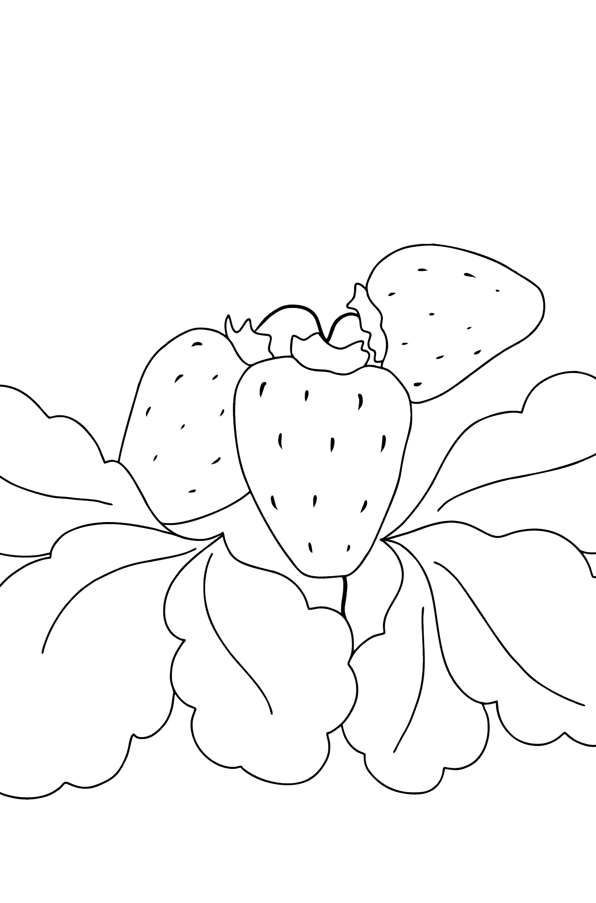 Summer and Strawberry coloring page - Coloring Pages for Kids