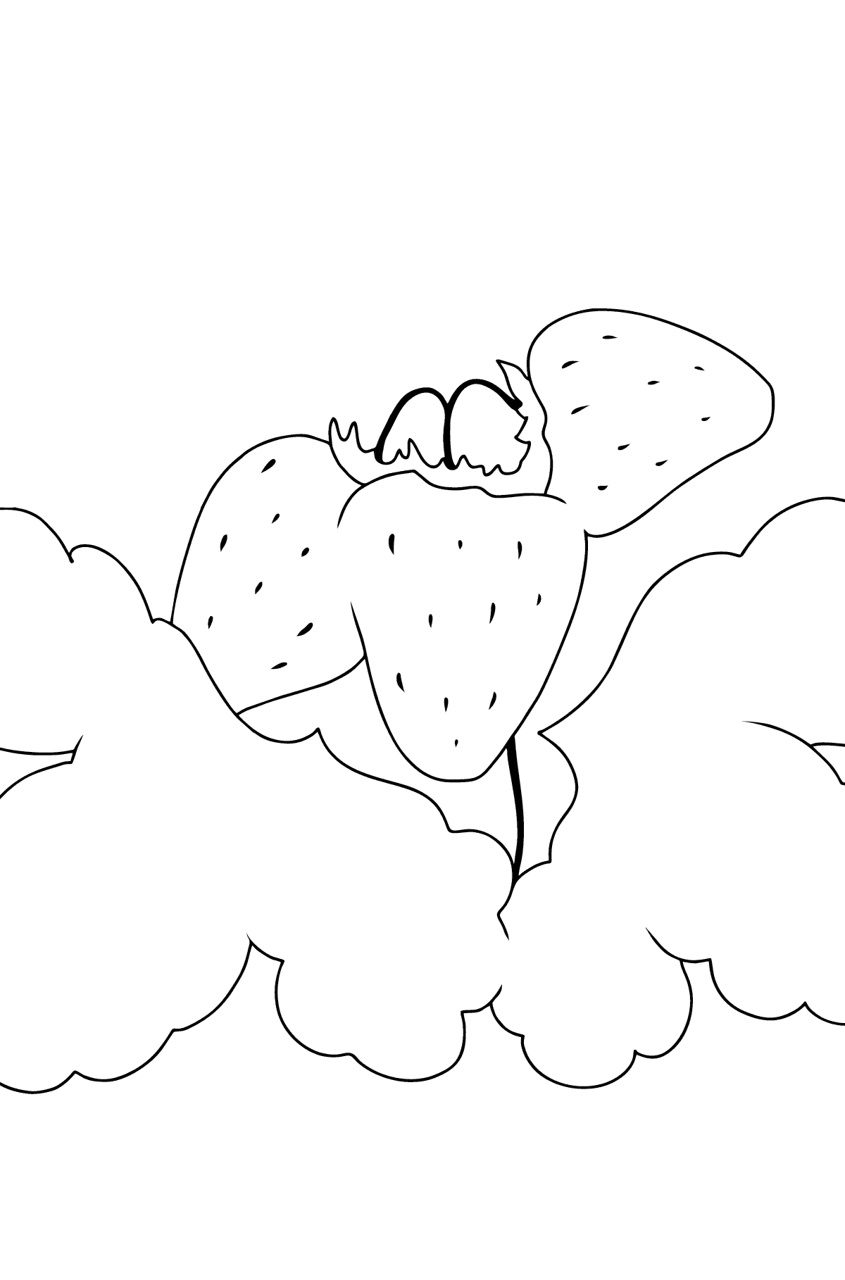 Strawberry coloring page for toddlers - Coloring Pages for Kids
