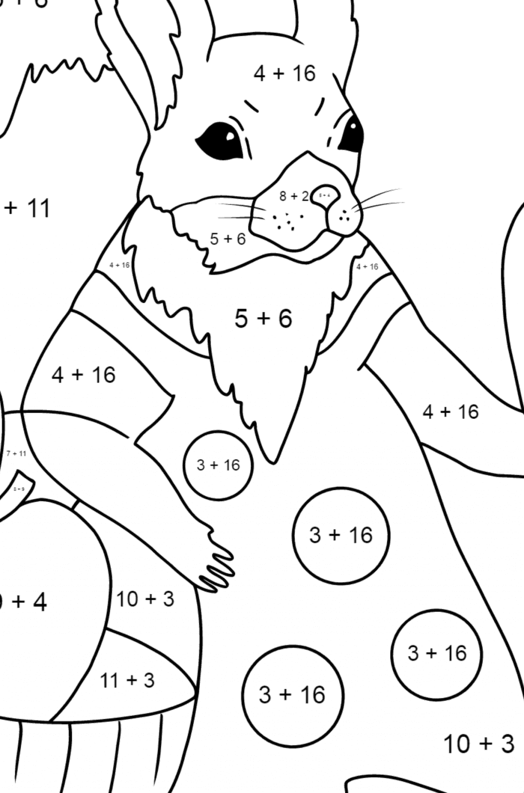 Summer and Squirrels coloring page ♥ Online and Print for Free!