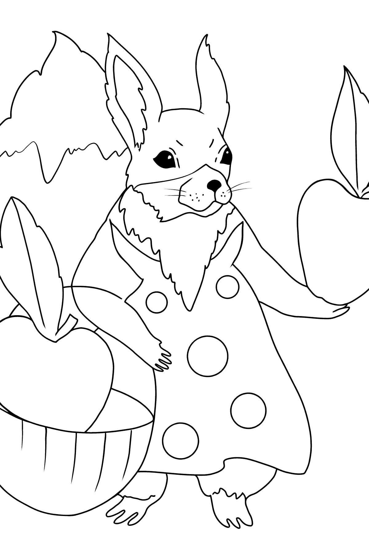 Squirrels coloring page for kids - Coloring Pages for Kids