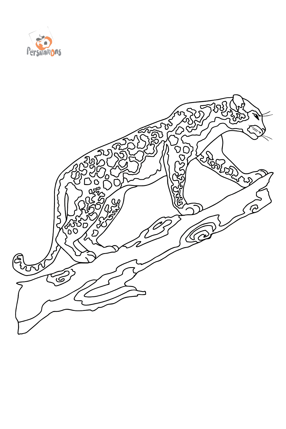 Tegning til fargelegging leopard vanskelig online og skrive ut 