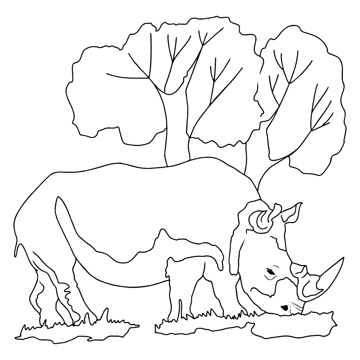 coloring-page-with-a-rhino-online-and-print-for-free