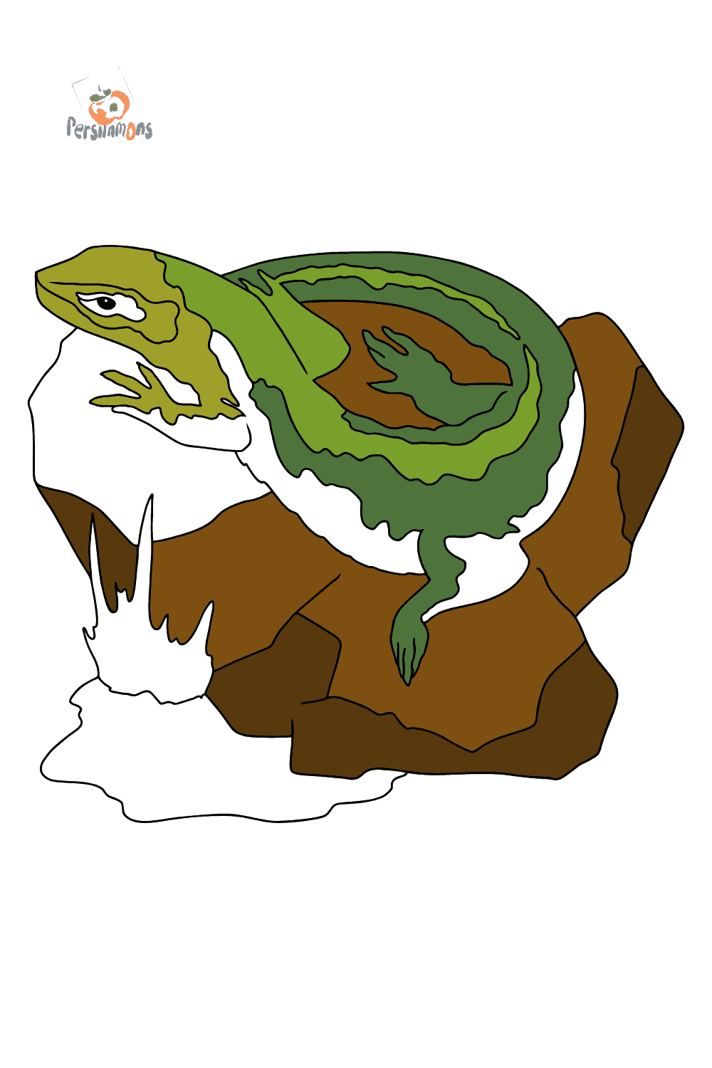 Coloring Page - A Curious Lizard ♥ Online and Print for Free!