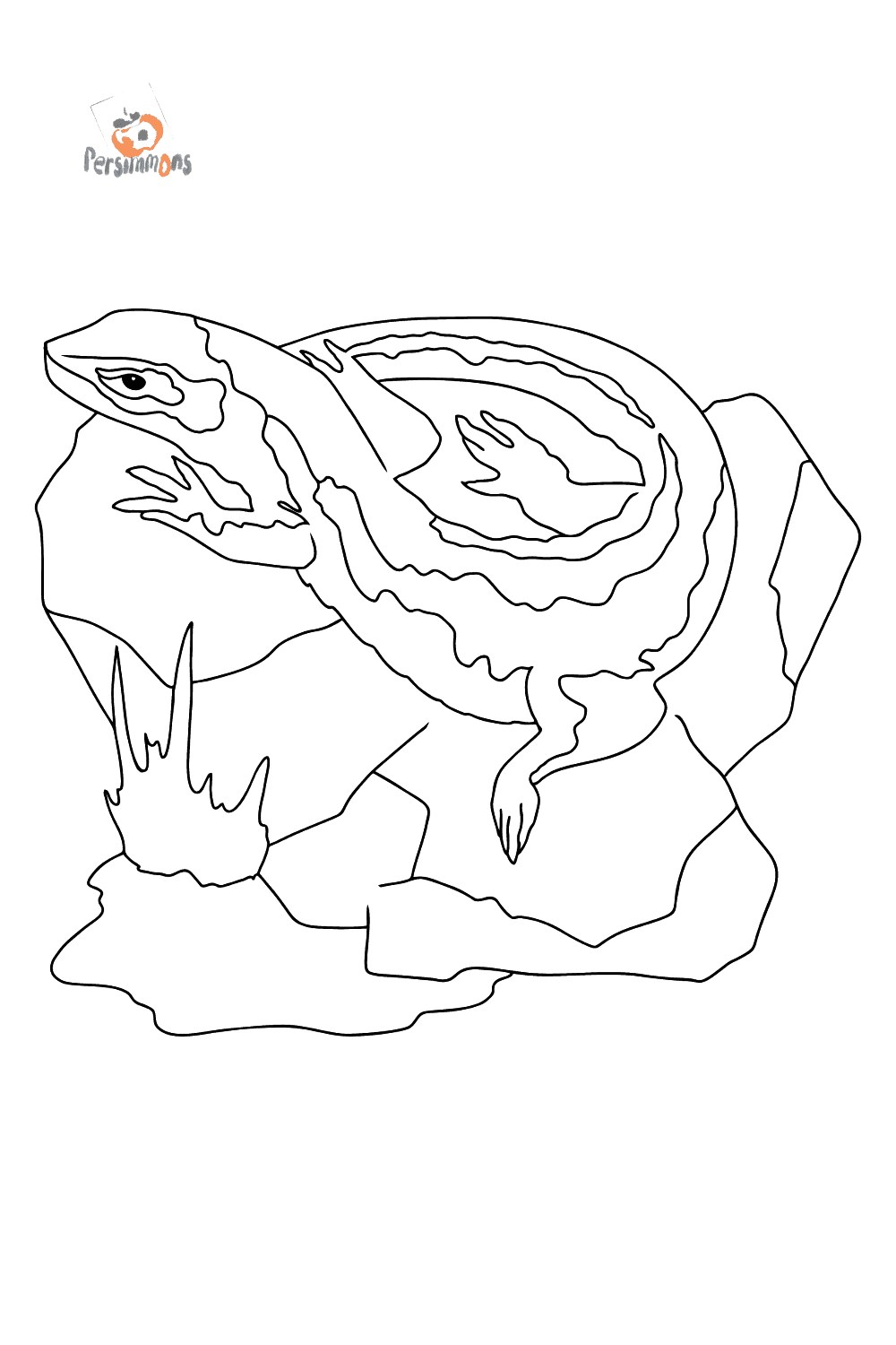 Coloring Page - A Curious Lizard ♥ Online and Print for Free!