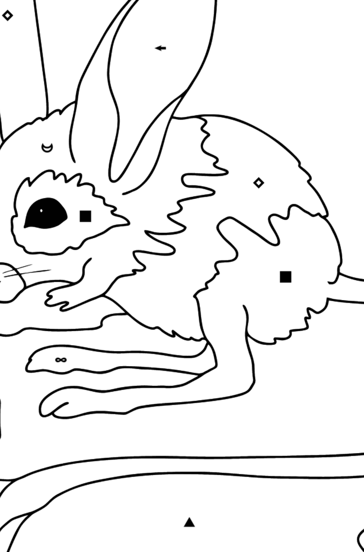 Desen de colorat iepure de pământ - Desen de colorat după Simbol pentru copii