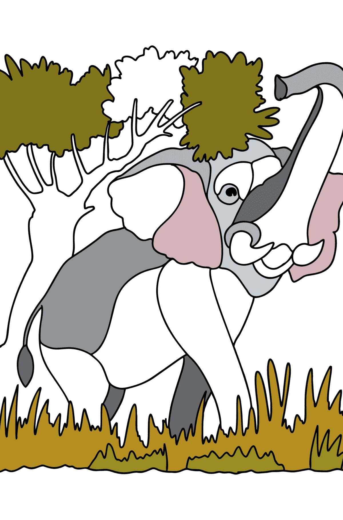 Desenho Elefante lindo para colorir - Desenhos para Colorir para Crianças