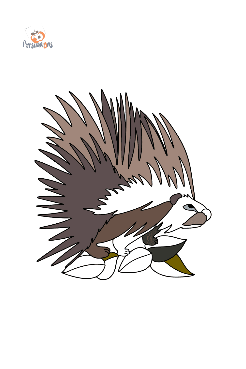 Раскраска Дикобраз Животные жарких стран ♥ Онлайн и Распечатать