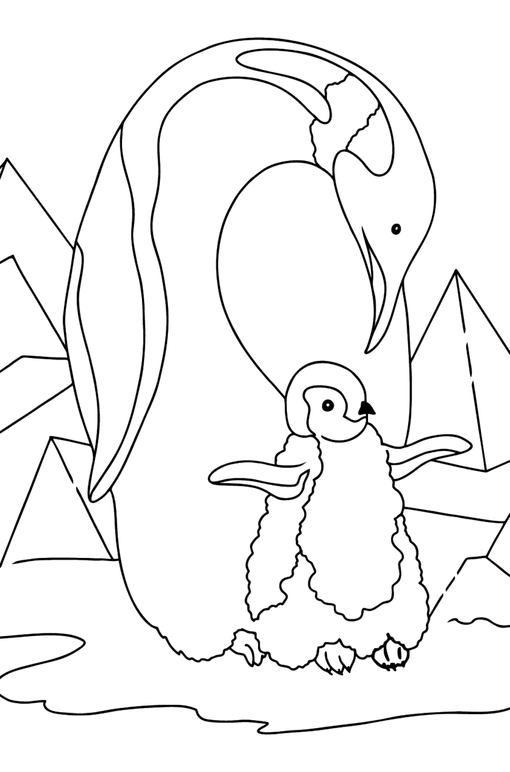 Coloring Page With A Penguin - Print (A4) for free!