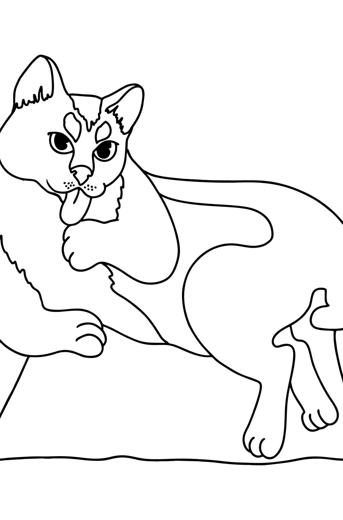 Desenho para colorir do gato preto - Imagens para Colorir para Crianças