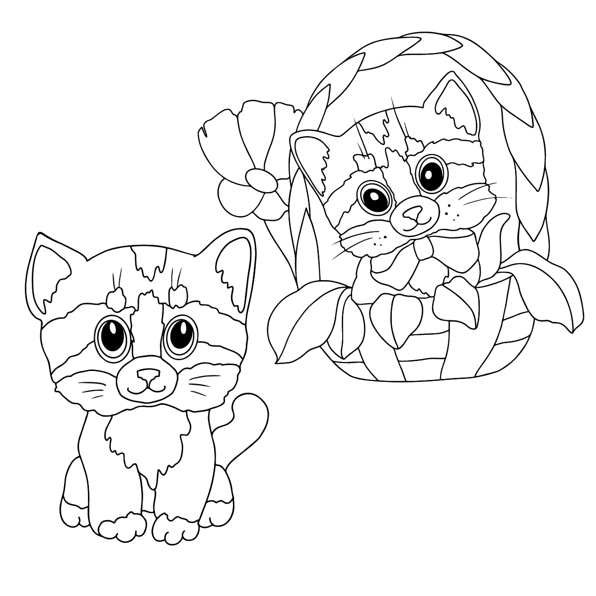Coloriage Chatons Mignons En Ligne Coloriage A Imprimer Gratuit