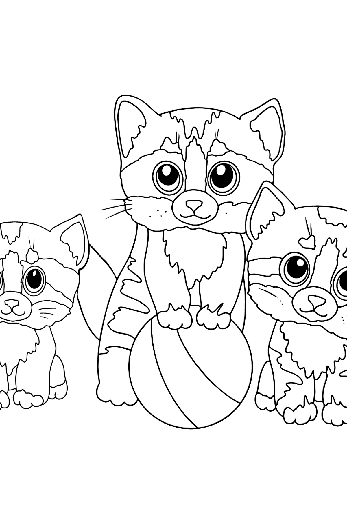 Распечатайте или добавьте в избранное одну из раскрасок по мультсериалу Три Котенка