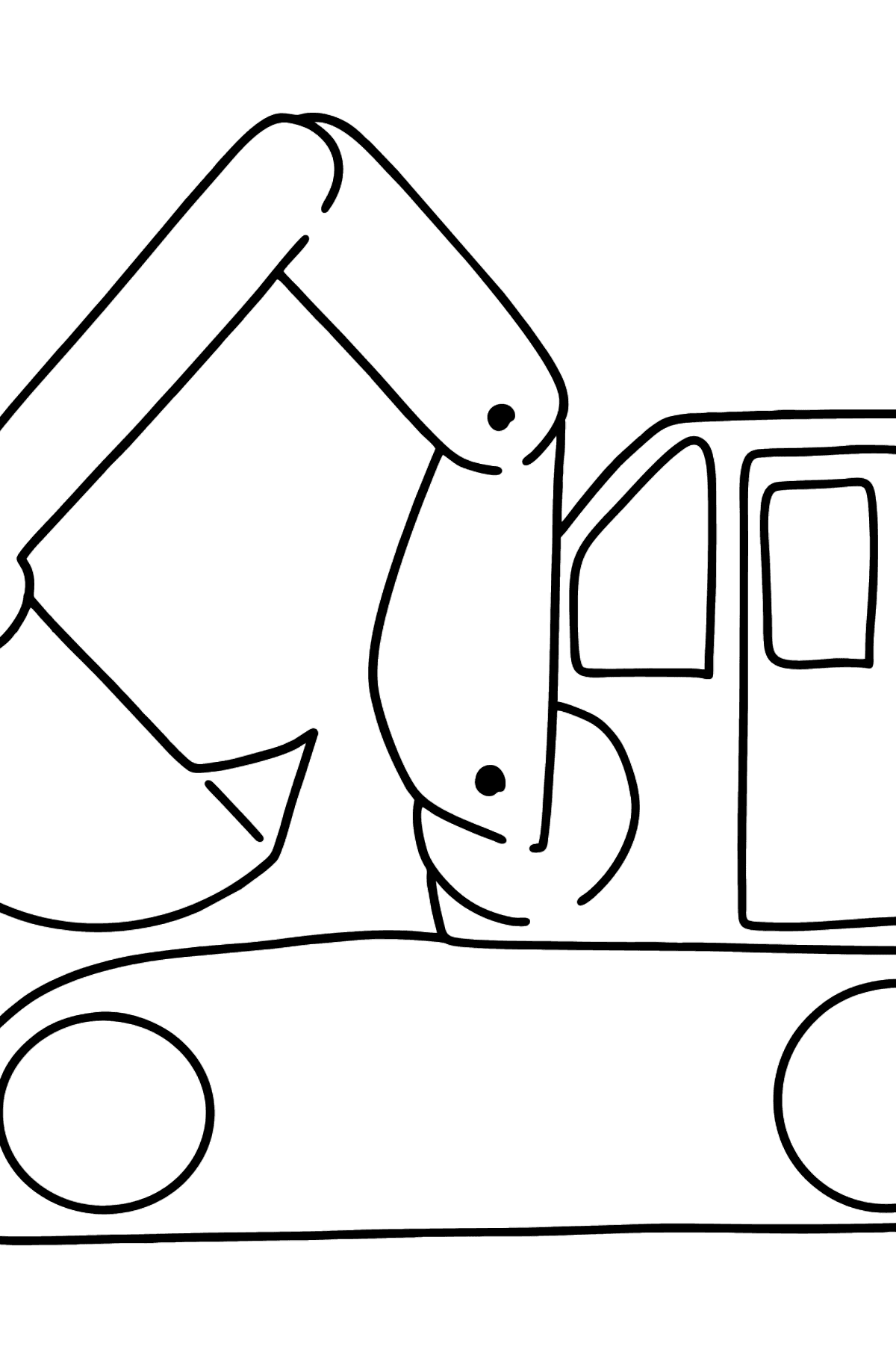 Tractor excavator coloring pages for kids - Coloring Pages for Kids