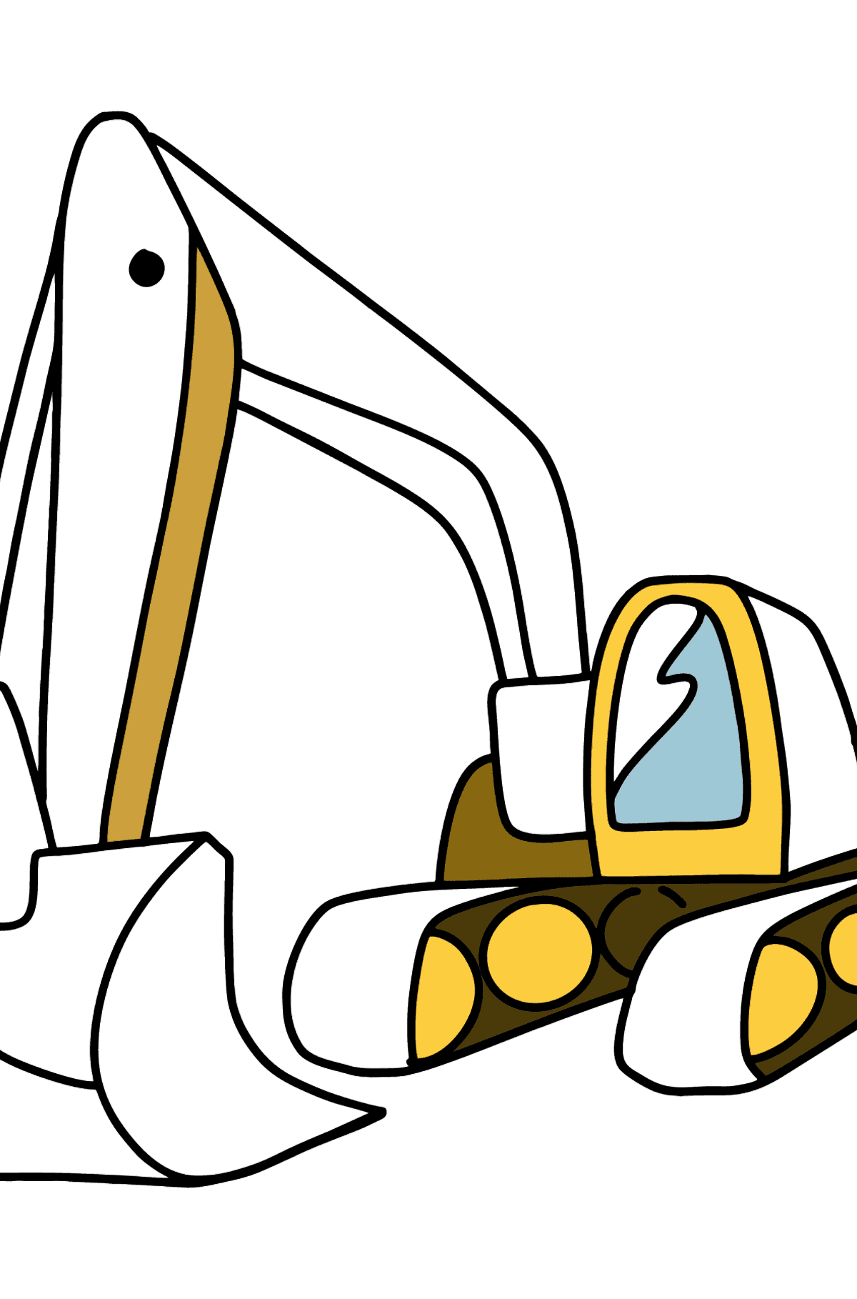 Tractor Excavator coloring page - Coloring Pages for Kids