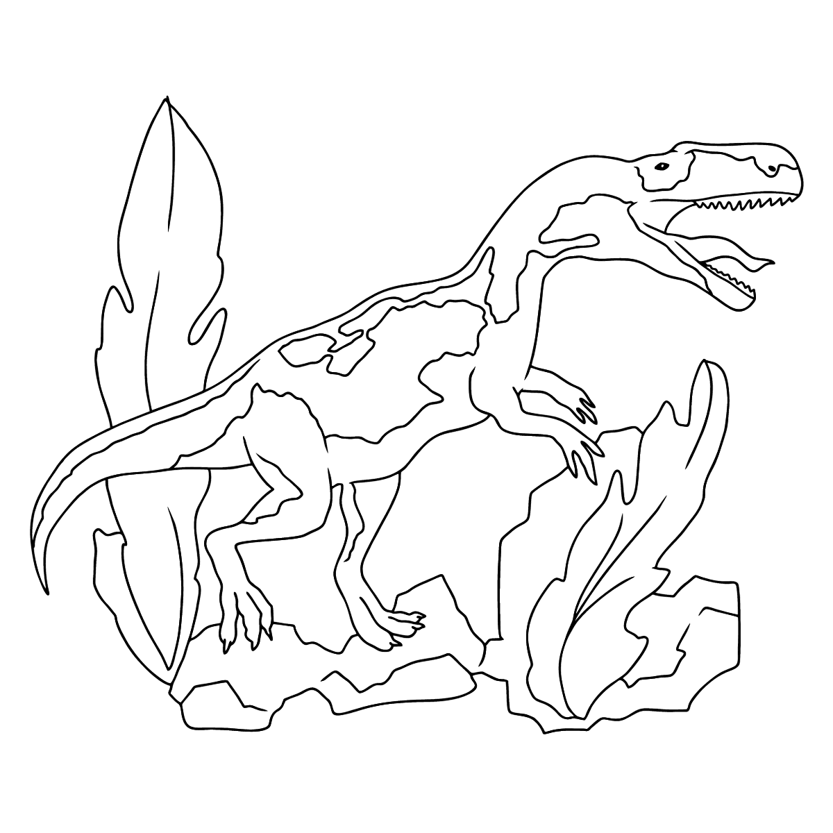 Аллозавр раскраска