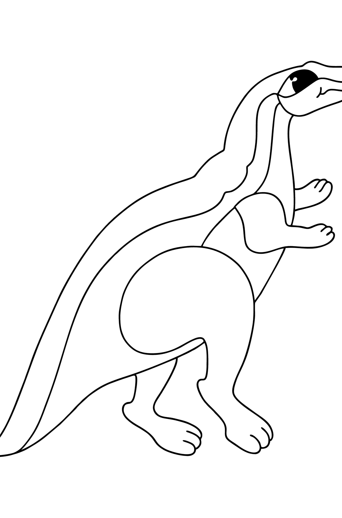 Tegning til farvning agilisaurus - Tegninger til farvelægning for børn