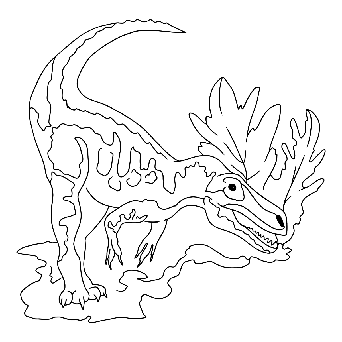 Фигурка динозавра раскраска