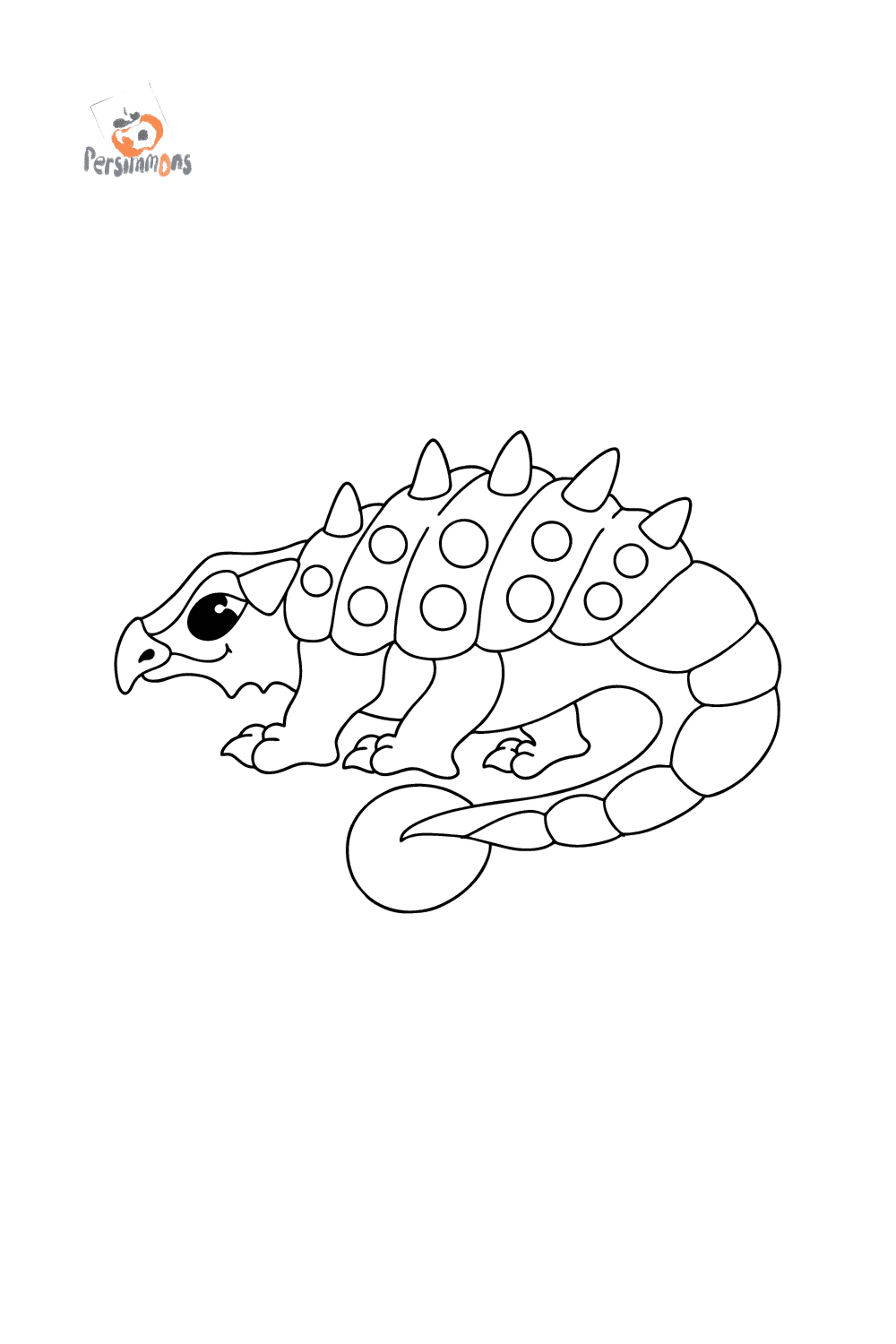 Desenho de Dinossauro Anquilossauro para colorir