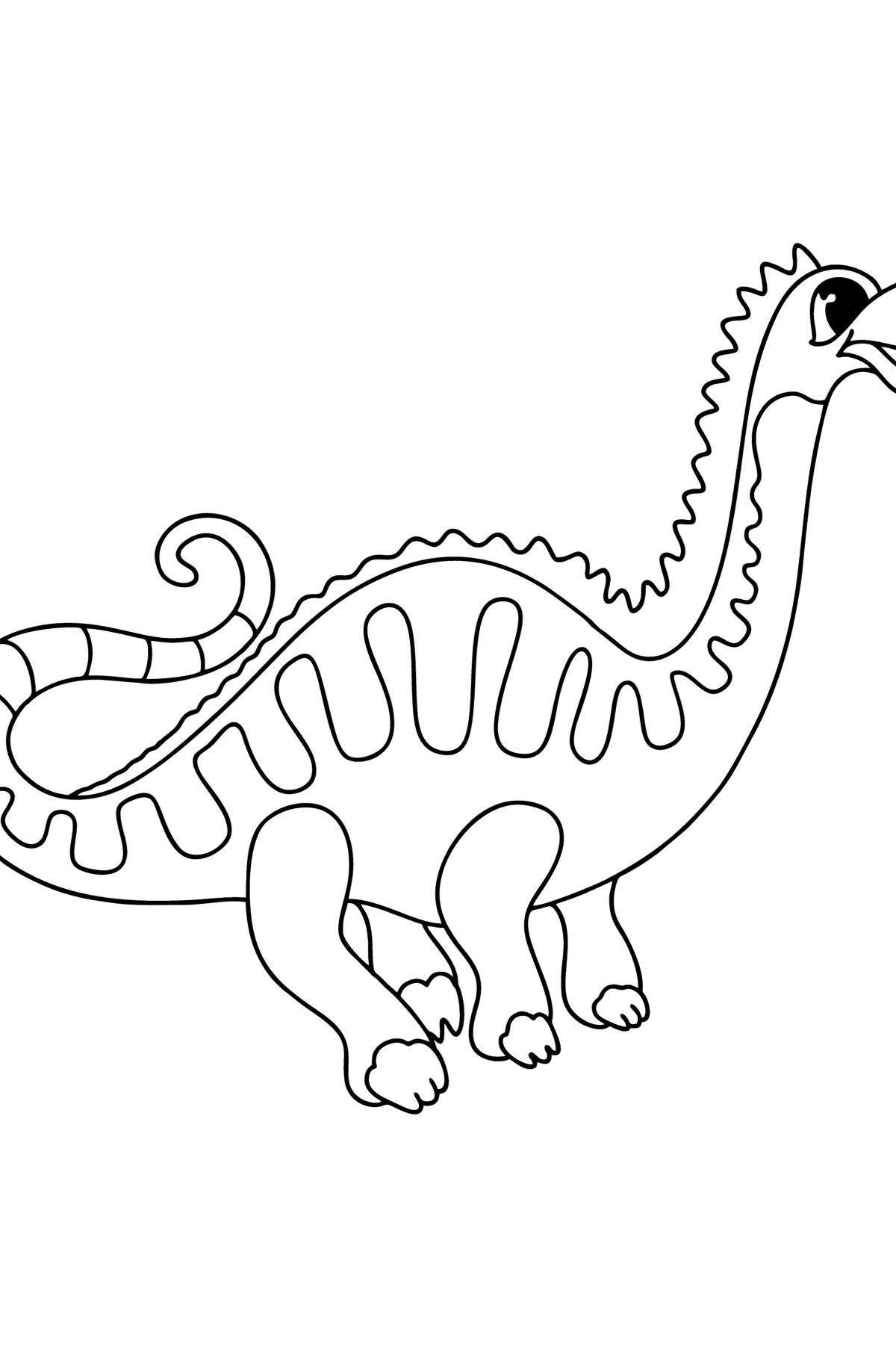 Розмальовка Апатозавр - Розмальовки для дітей