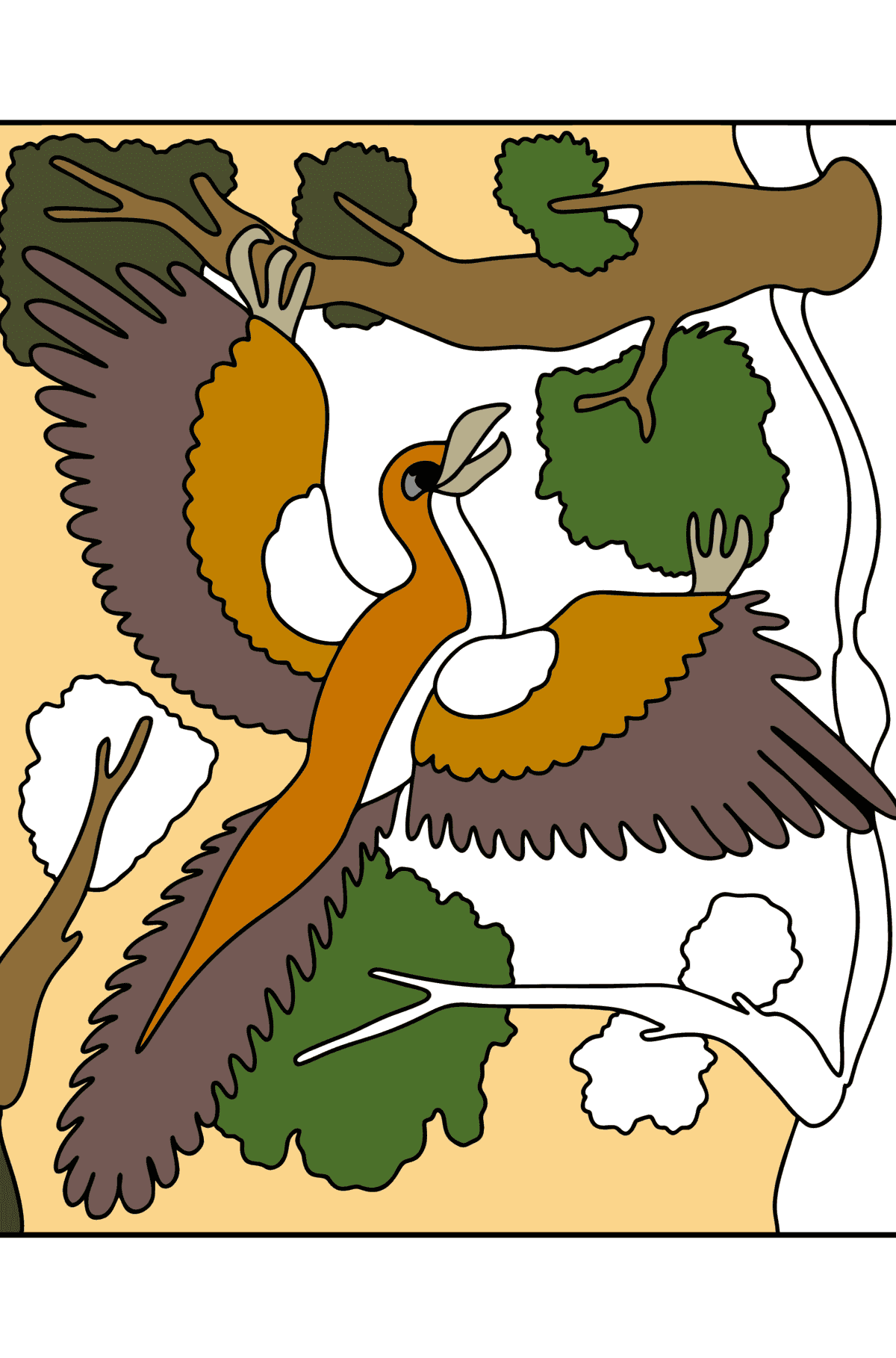 Coloriage Archaeopteryx - Coloriages pour les Enfants